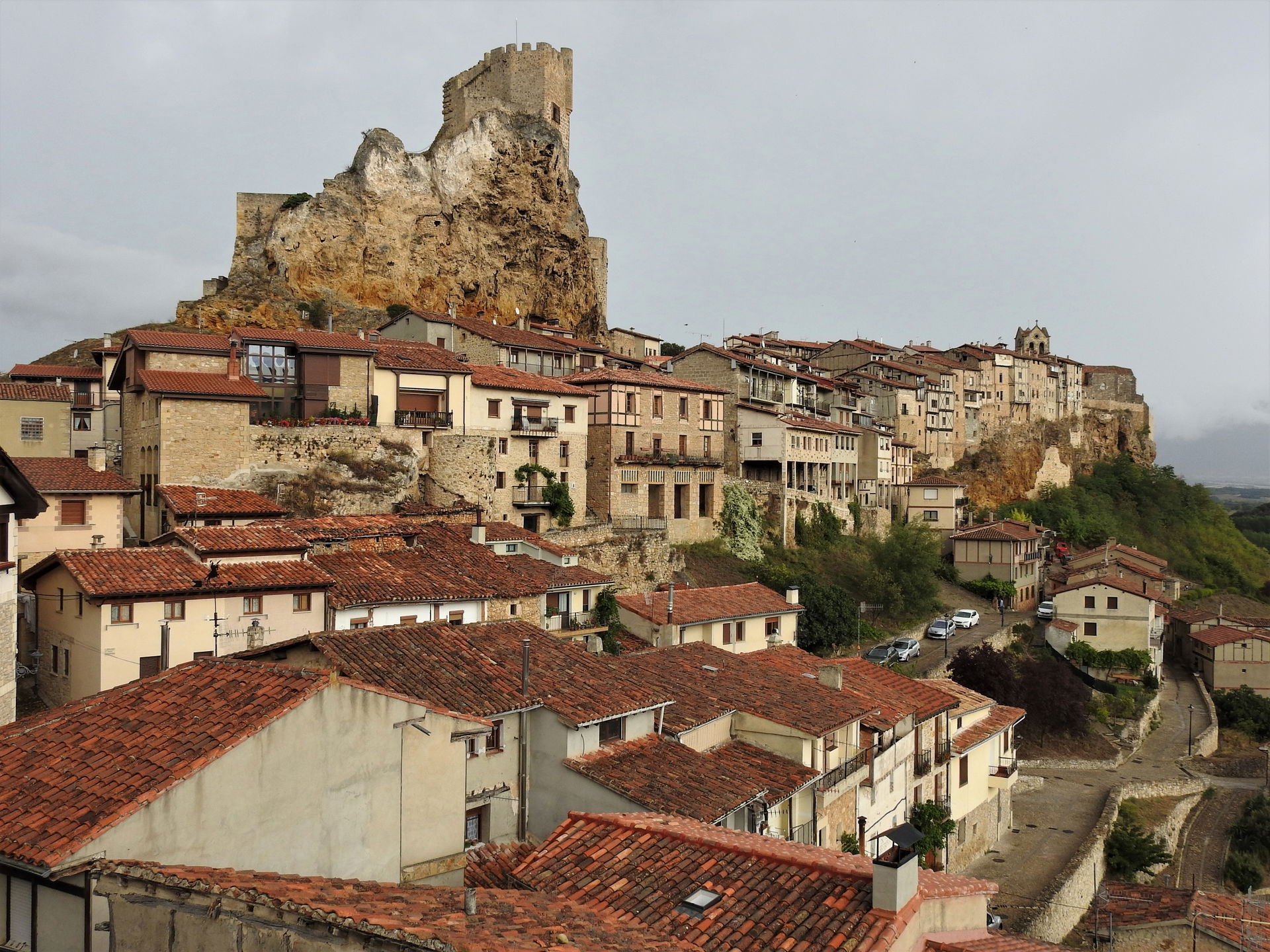 burgos merindades spain medieval village old Stones castle