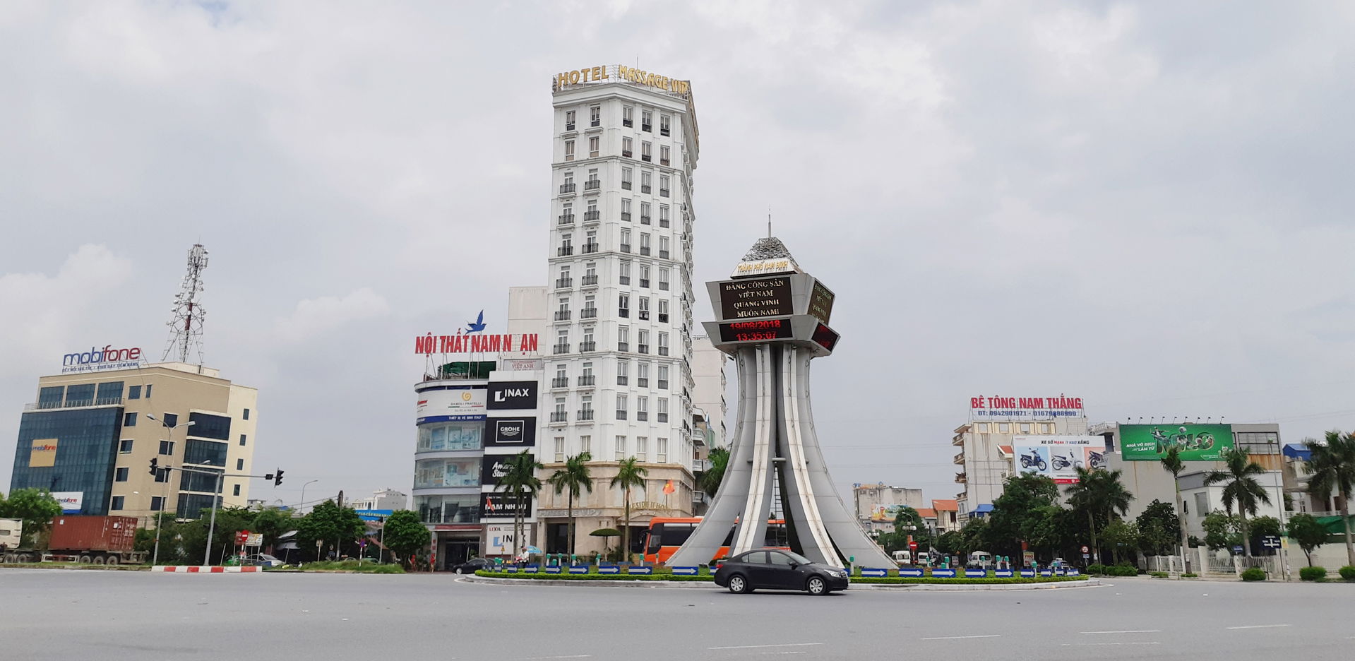 City gate in Nam Dinh City, Nam Dinh Province, Vietnam.