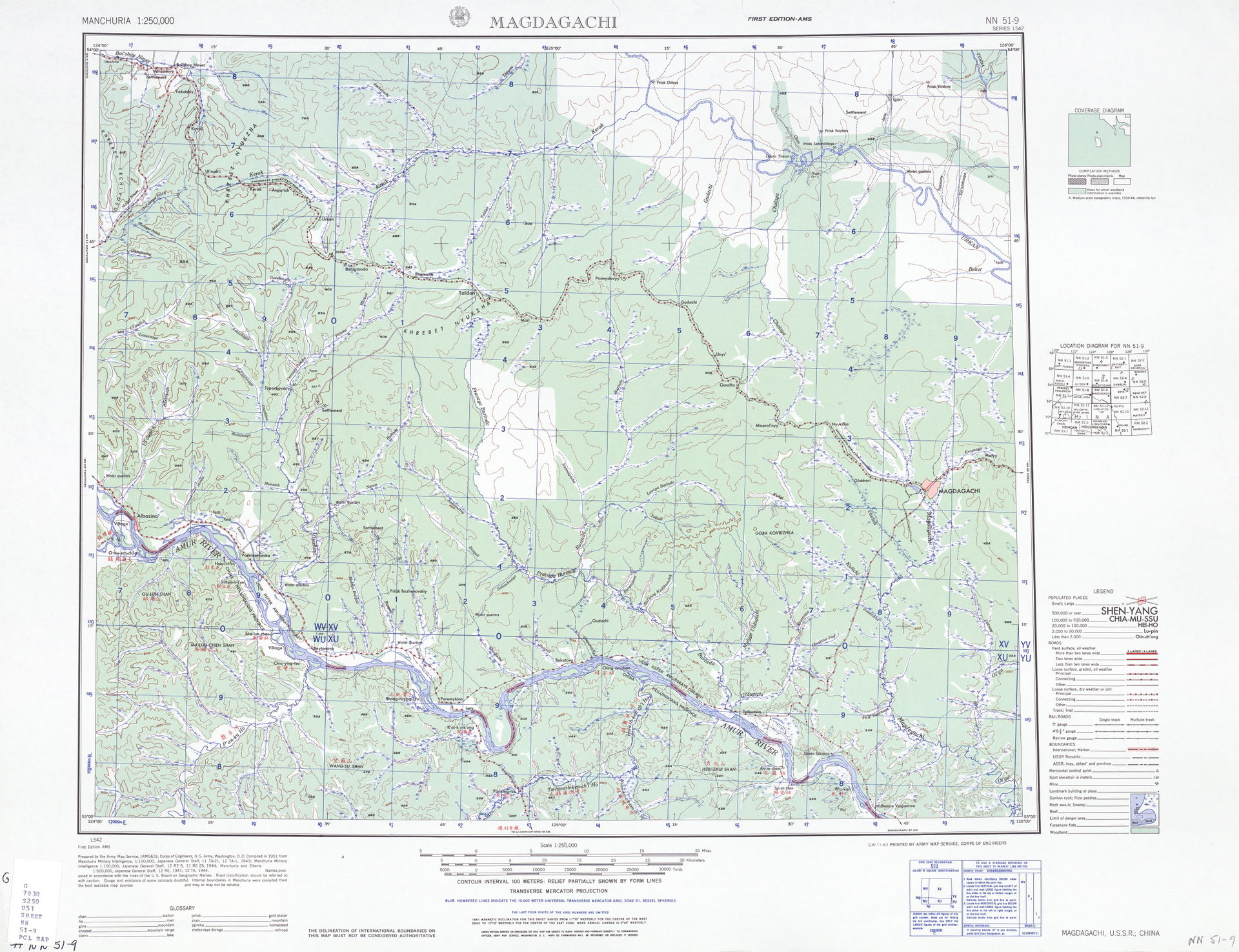 Map of Magdagachi area, USSR (present-day Russia)