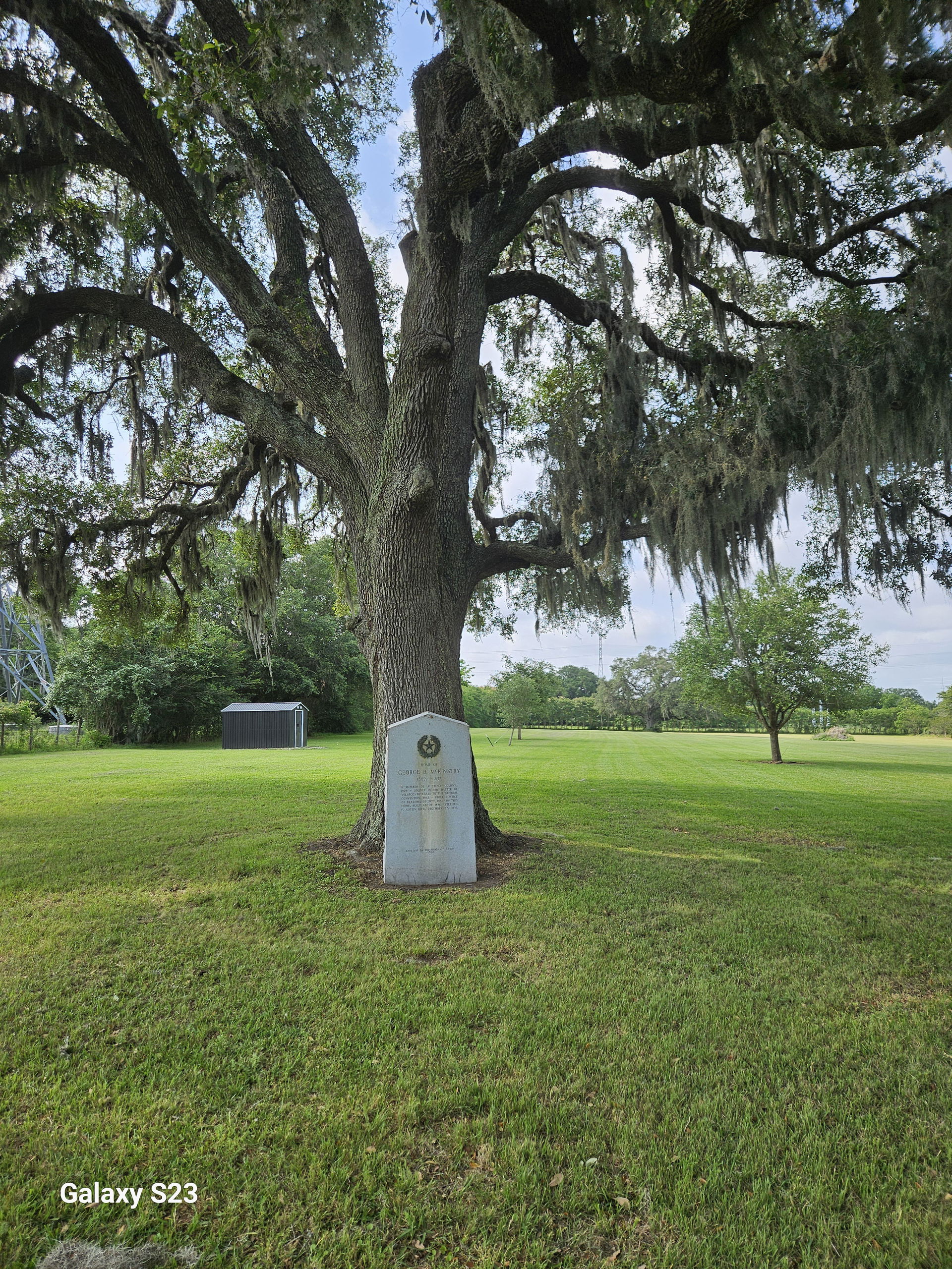 Stephen Austin place of death marker (George McKinstry cabin si…