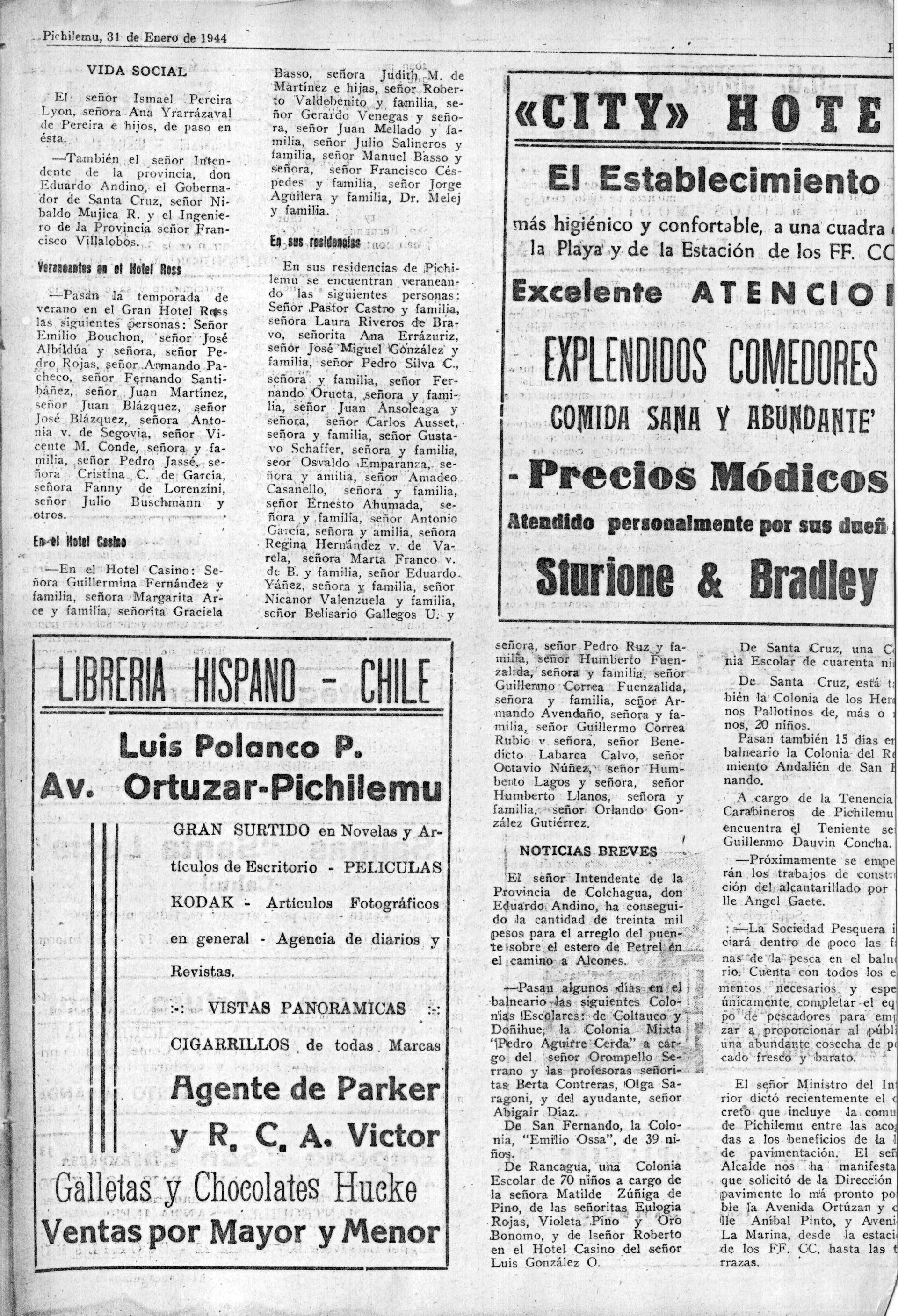 Periódico Pichilemu, editado por Carlos Rojas Pavez, Miguel Lar…