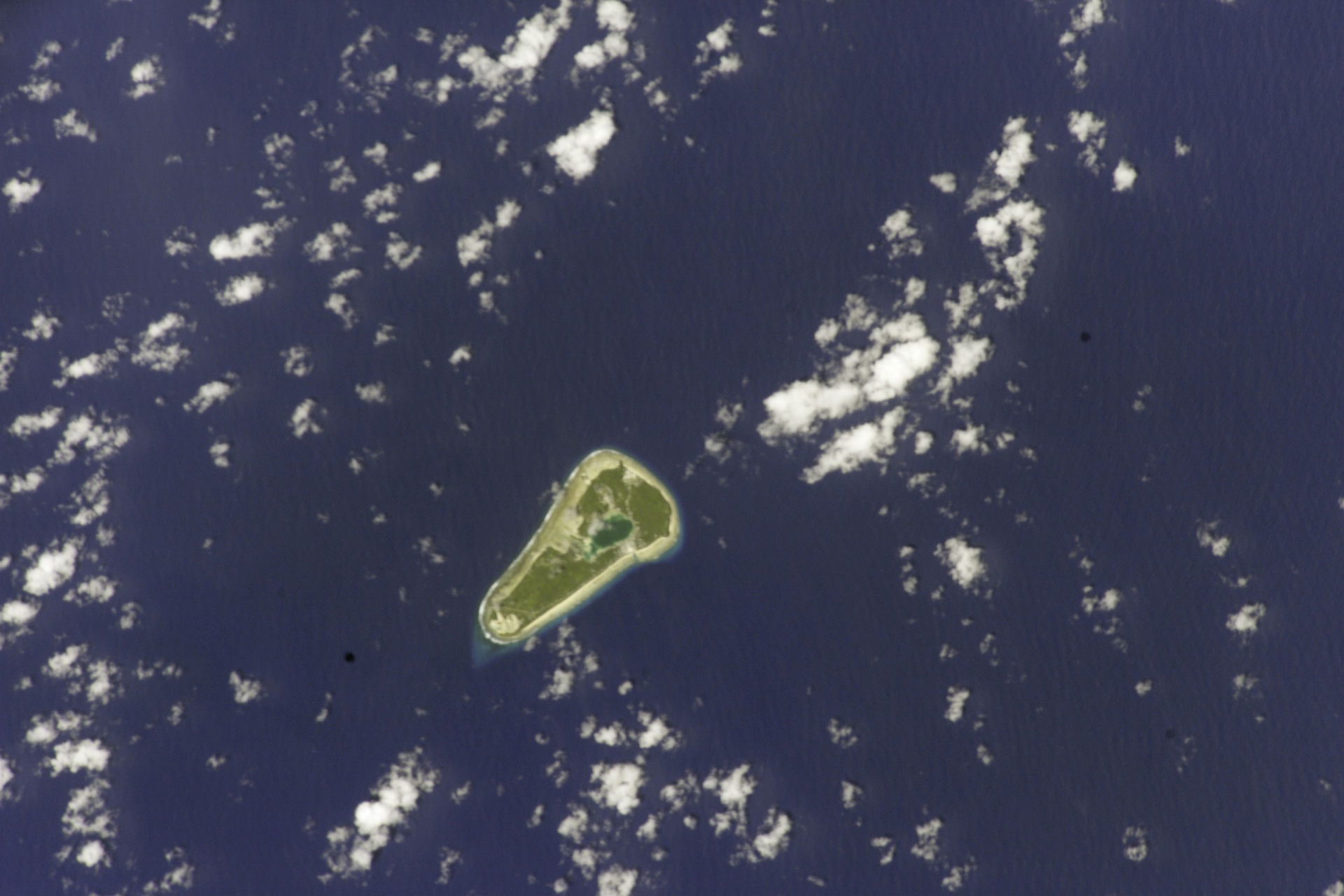 Vaitupu Island atoll, Tuvalu, from space