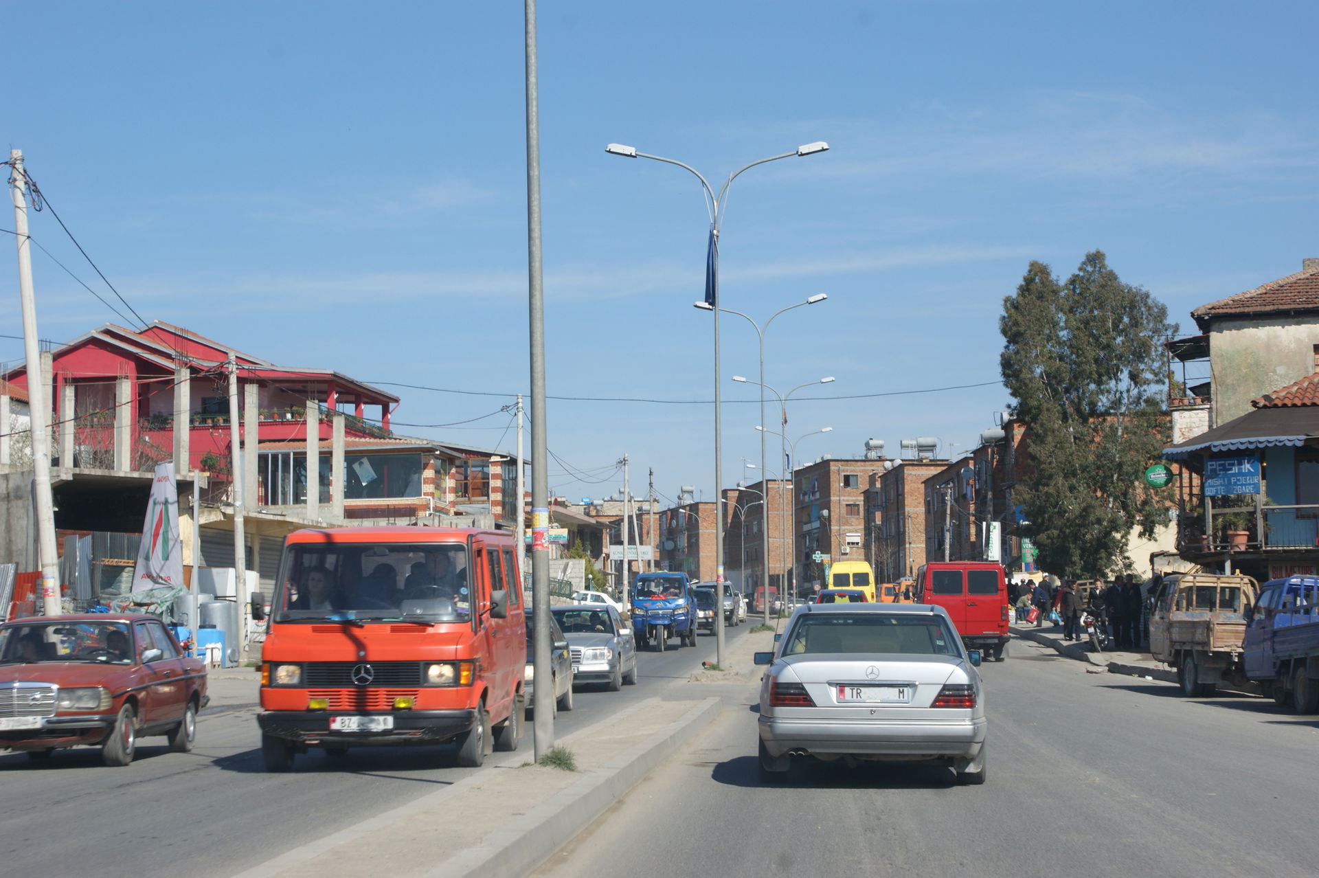 Road in Kamza, Albania