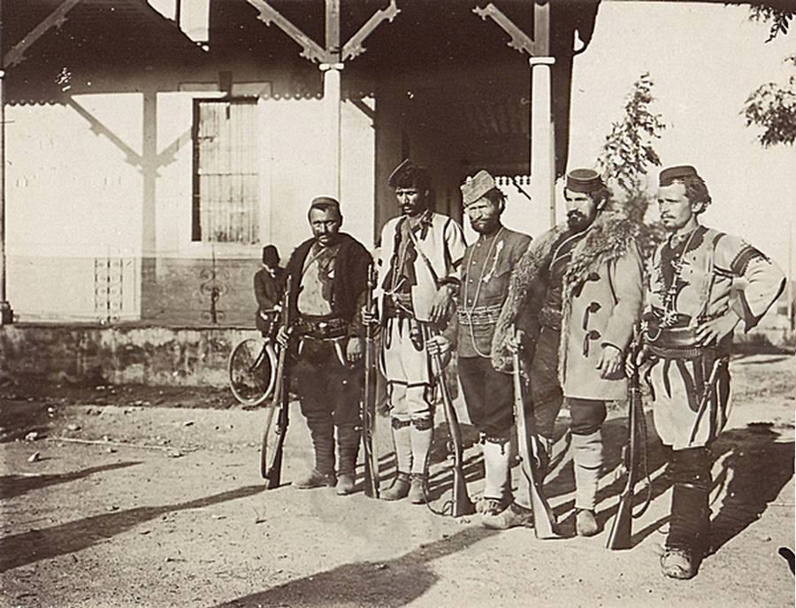 IMARO activists Gyurchin Petrov, Lazar Tsiriov, Kraste Traykov,…