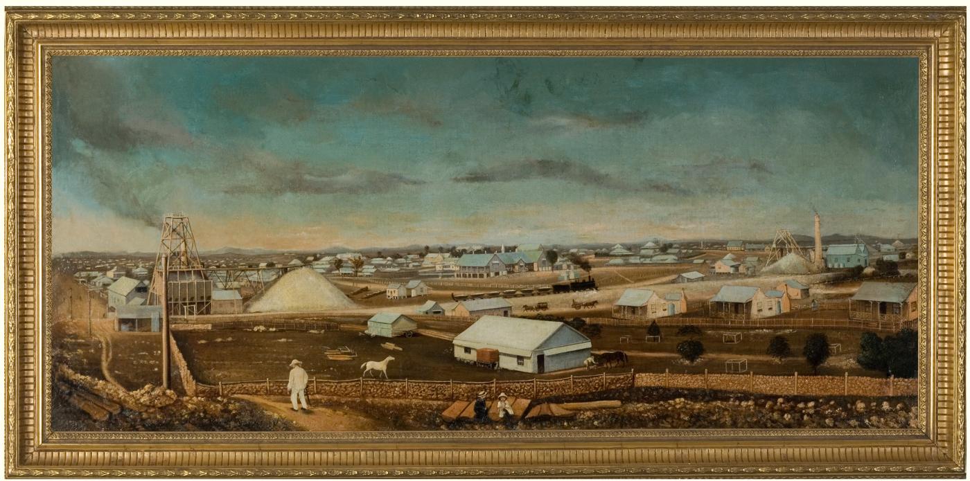 View of Charters Towers, An oil-on-board painting by William Ja…
