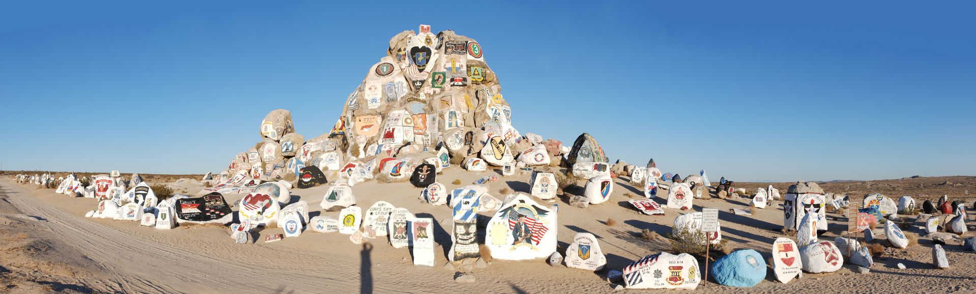 Painted Rock at the entrance to Fort Irwin National Training Ce…
