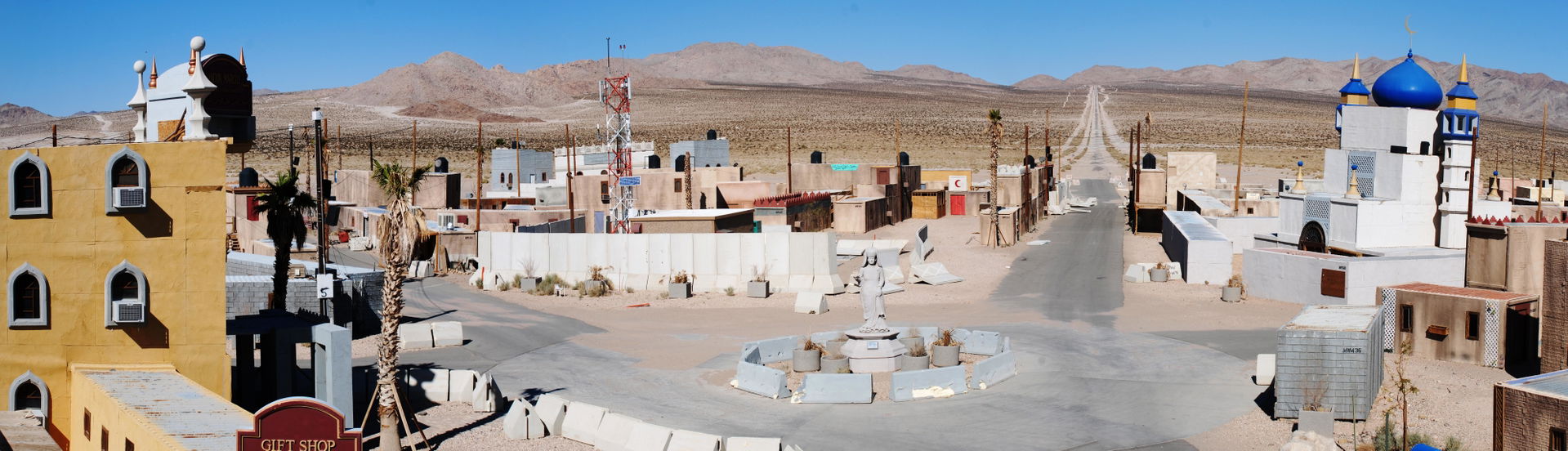 Center of Medina Wasl, a mock Iraqi village used to train troop…