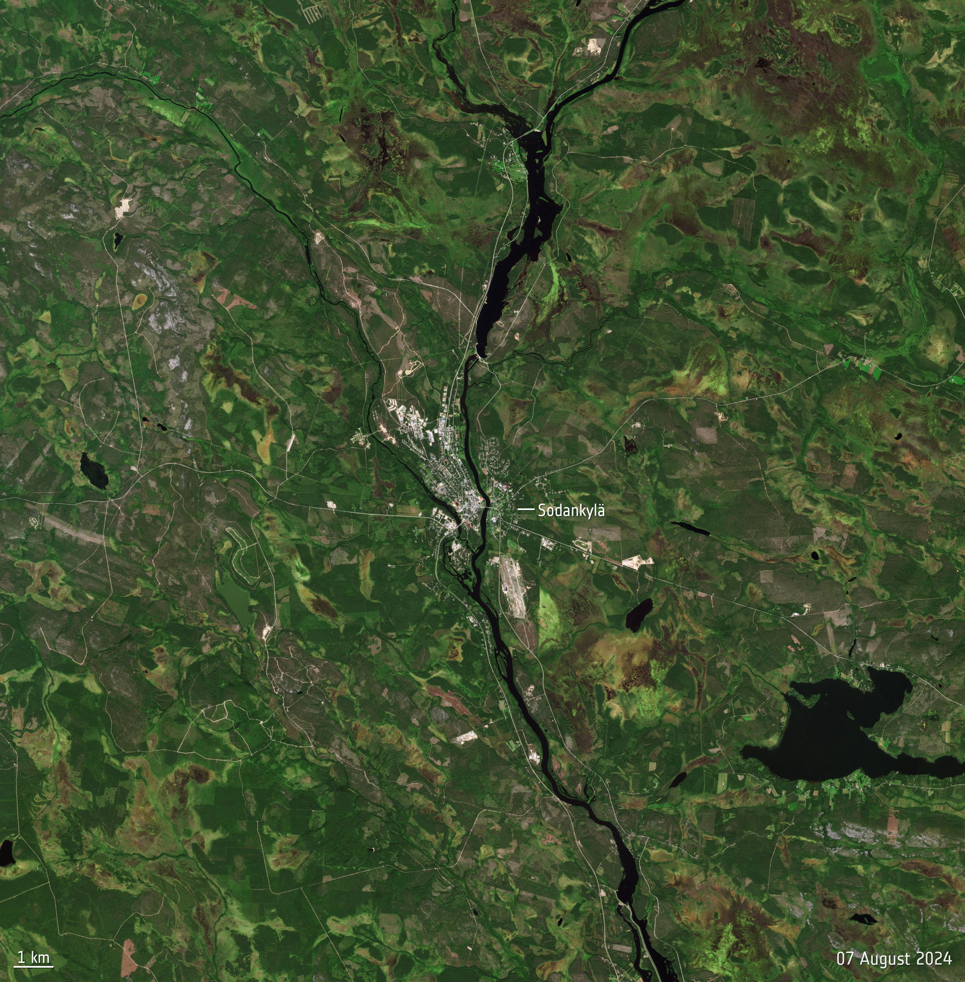 Captured by the Copernicus Sentinel-2 mission in August 2024, t…