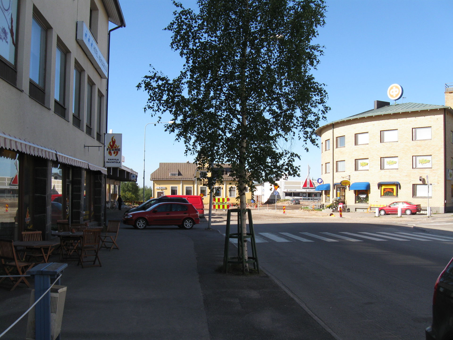 The centre of the city of Kemijärvi, Finland.