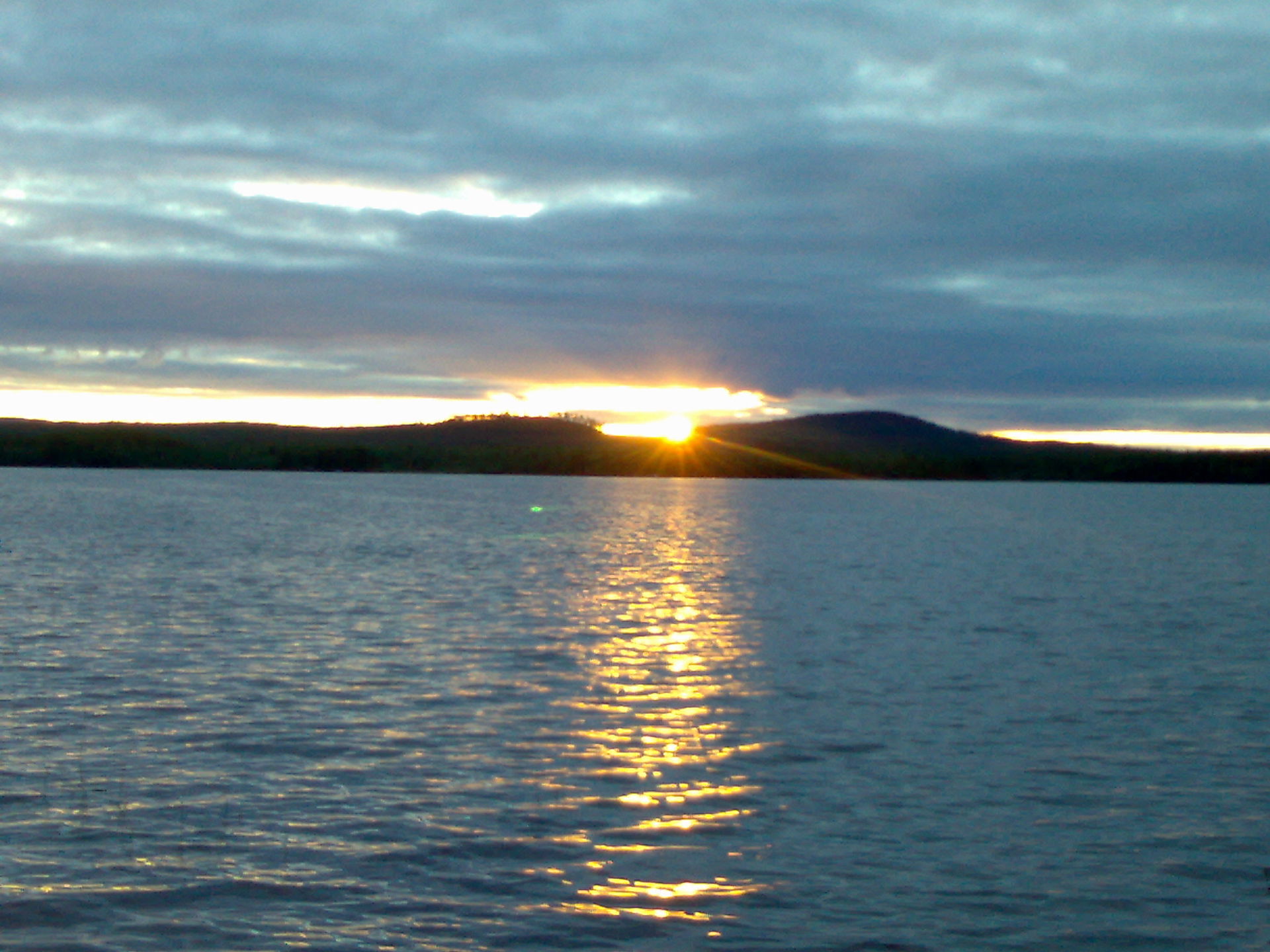 Sunset on Lake Kemijärvi, Finland.
