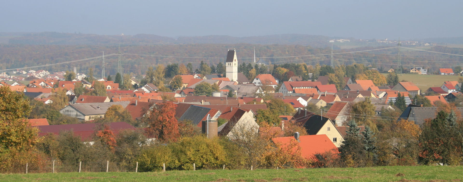 NE view of Amstetten-Dorf, as seen from the Bergweg