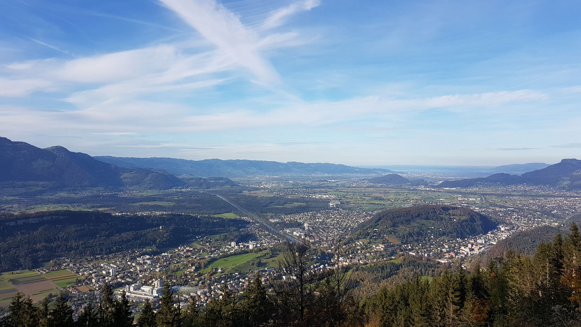 View from the Aelpele (Amerlug) in Frastanz (Vorarlberg, Austri…