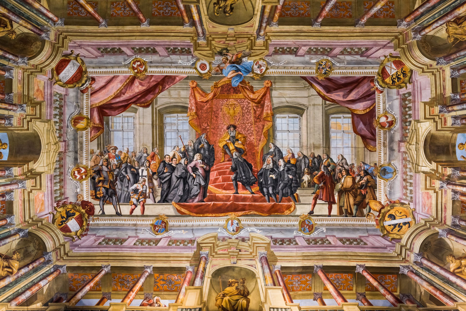 Ceiling fresco by Josef Ferdinand Fromiller in the Large Hall o…