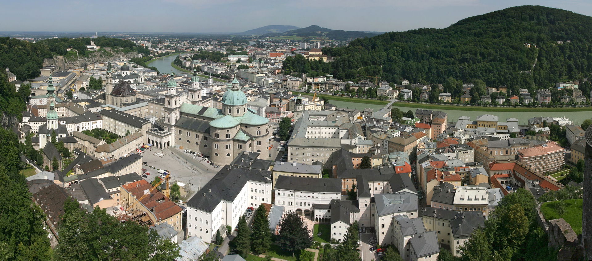 A panorama of 4 images stitched together, showing the city of S…