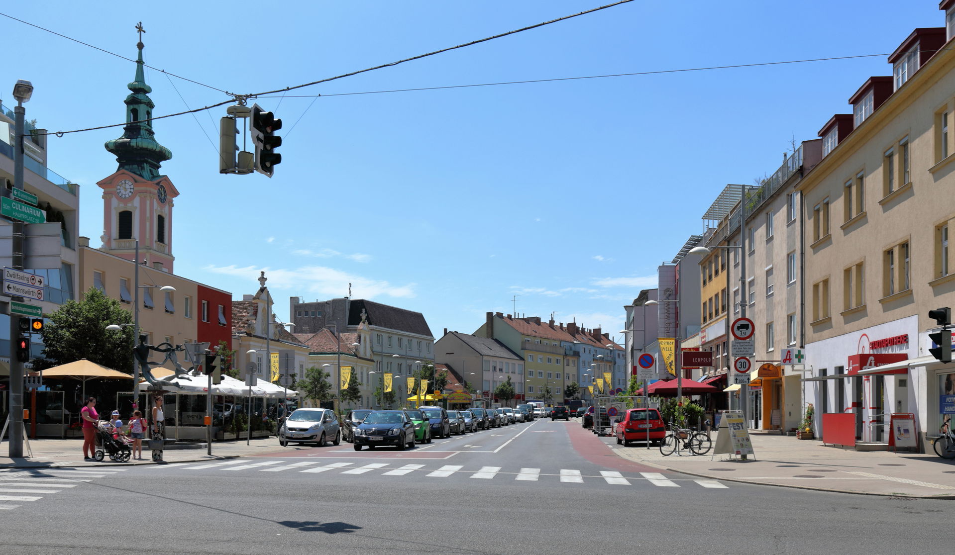 Nordansicht des Hauptplatzes der niederösterreichischen Stadt S…