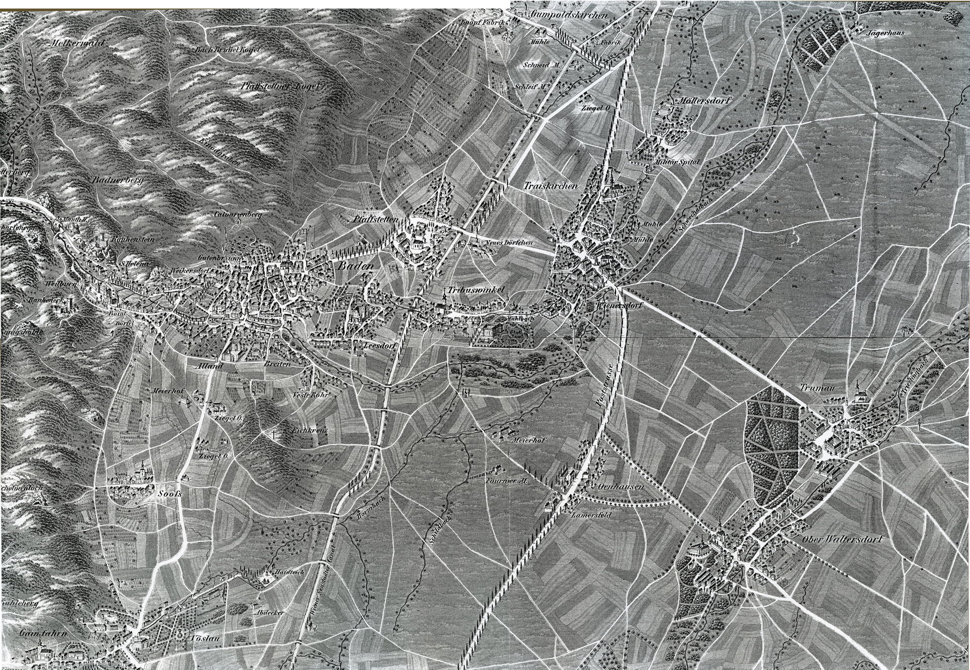 Umgebung von Baden und Traiskirchen im VUWW (Viertel Unter dem …