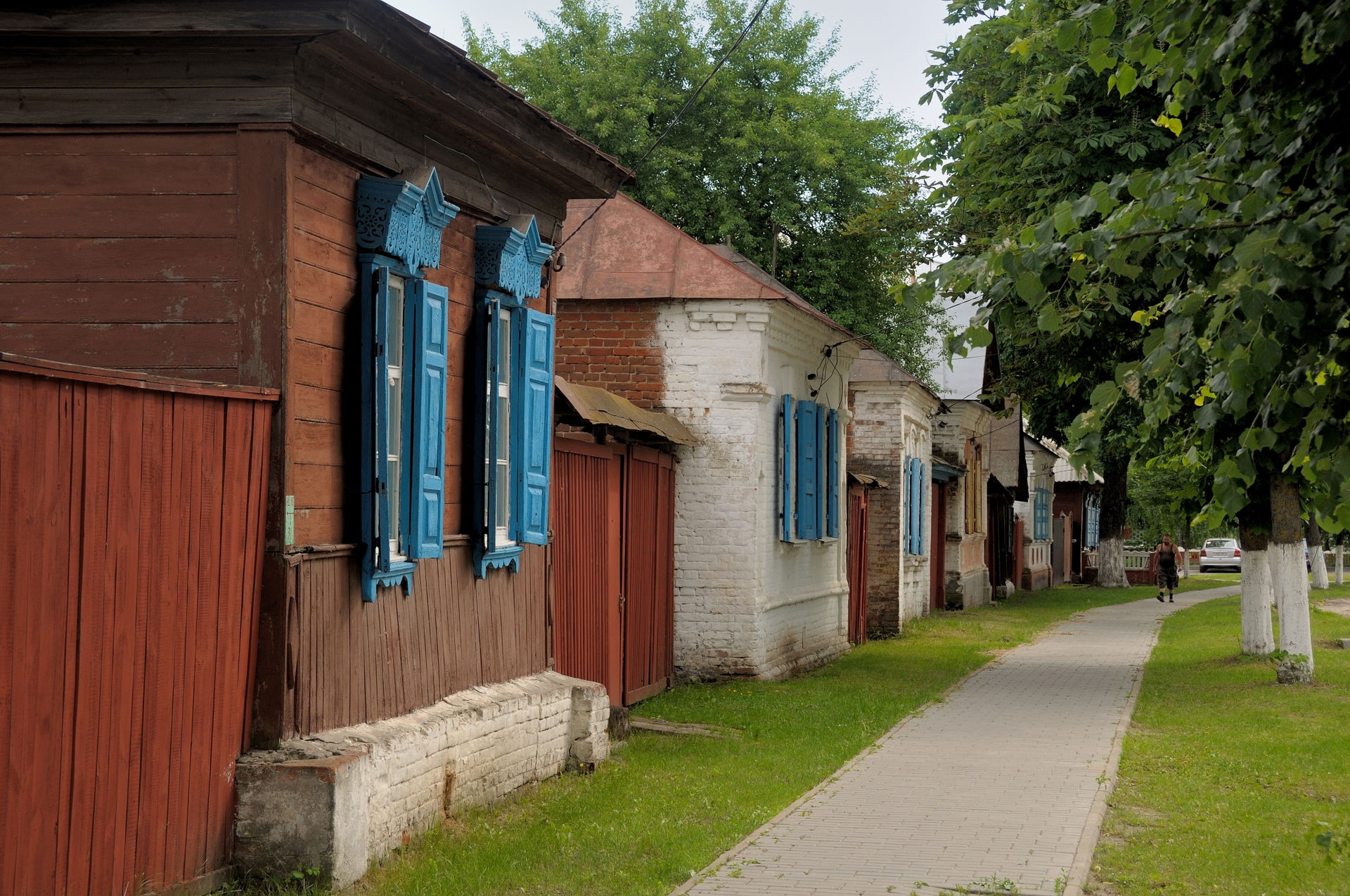 The street of old Dobrush, Belarus