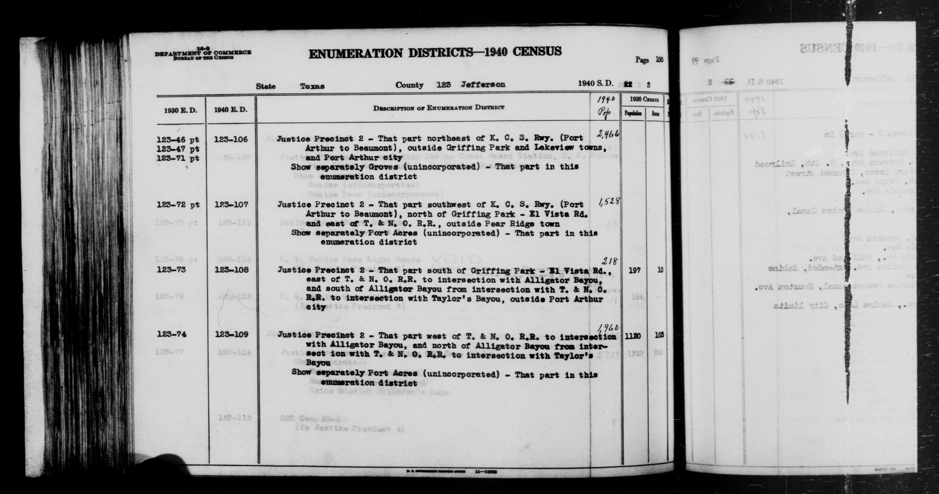 Scope and content: This item lists Enumeration Districts for:
…