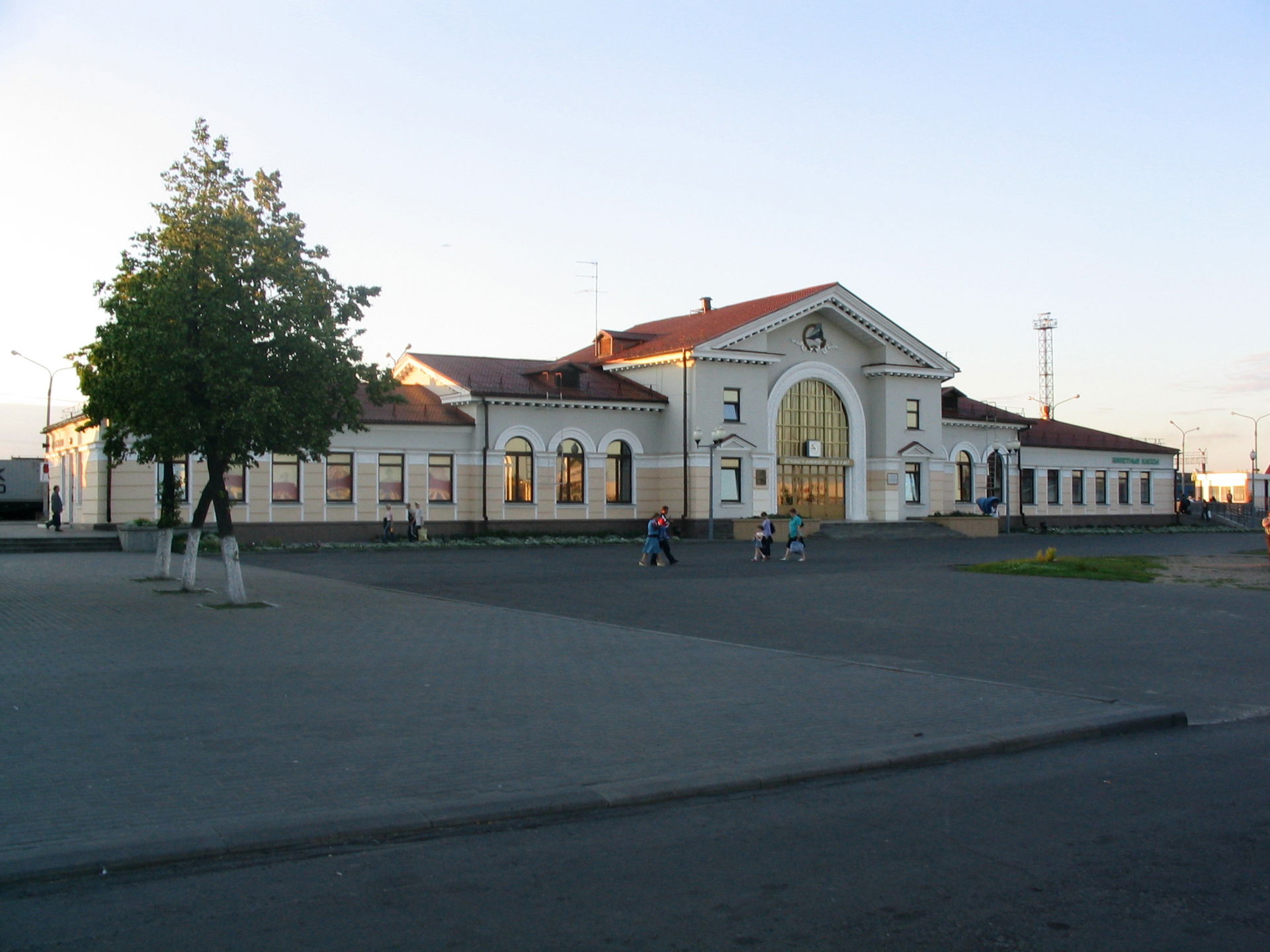 Railway station in Kalinkavichy, Belarus