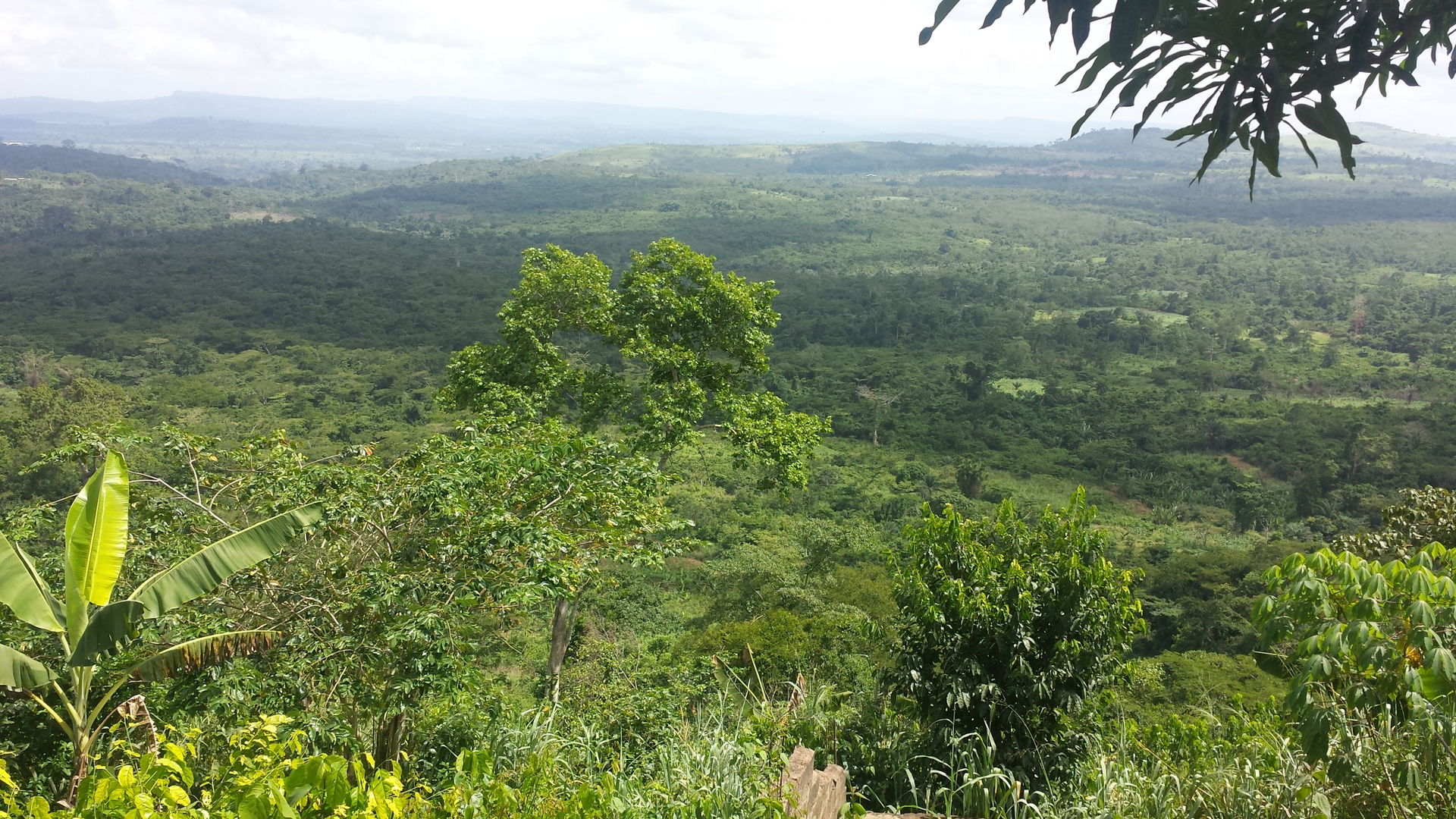 a mountain view from akropong akuapem in the eastern region of …
