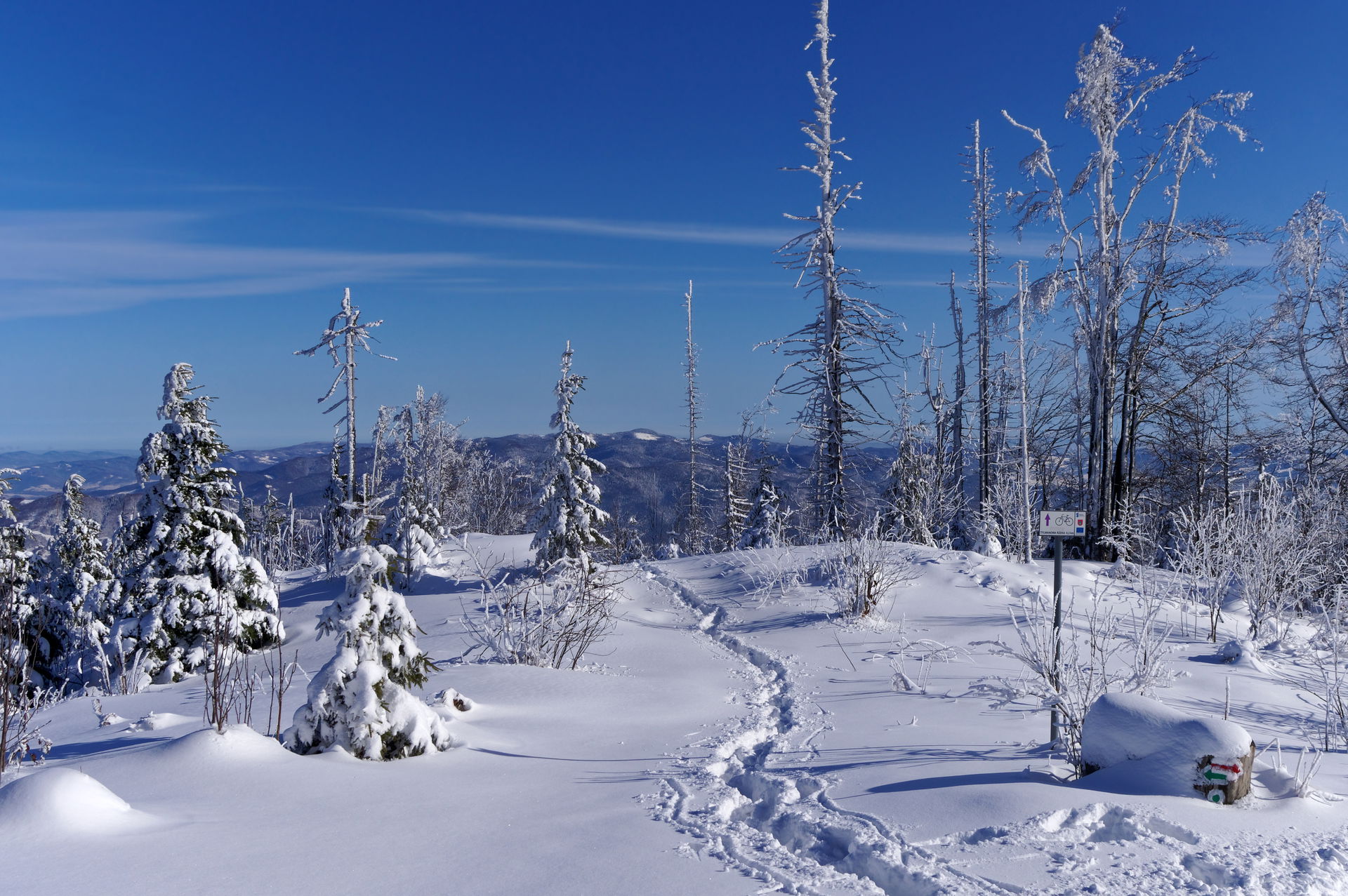 A trail from Lubań to Tylmanowa, Gorce mountains