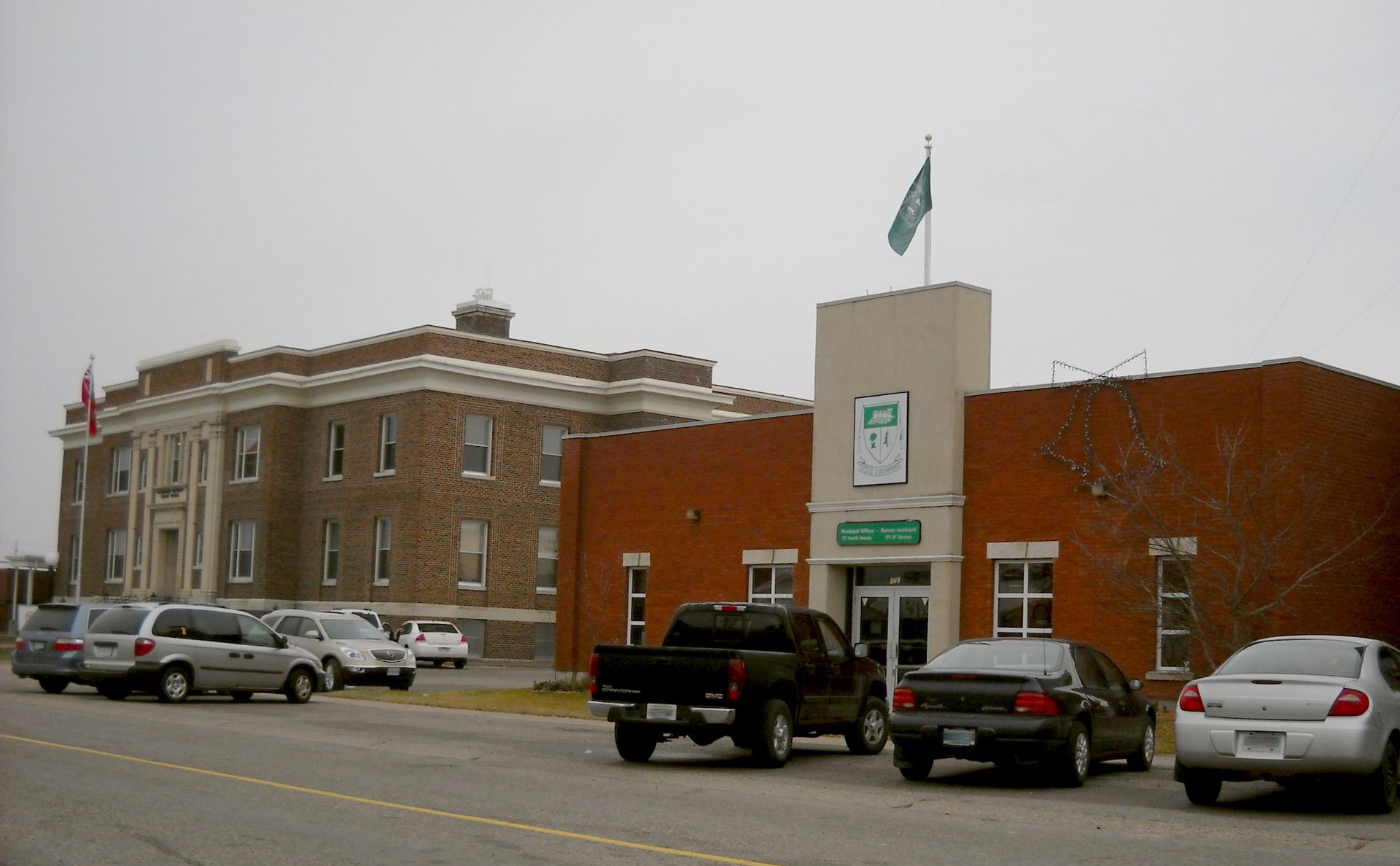 Municipal office and district courthouse in Cochrane, Ontario, …