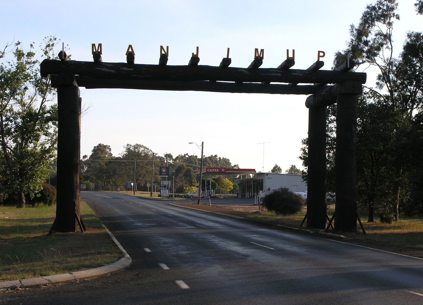 Manjimup sign, outskirts of the town, taken by myself.