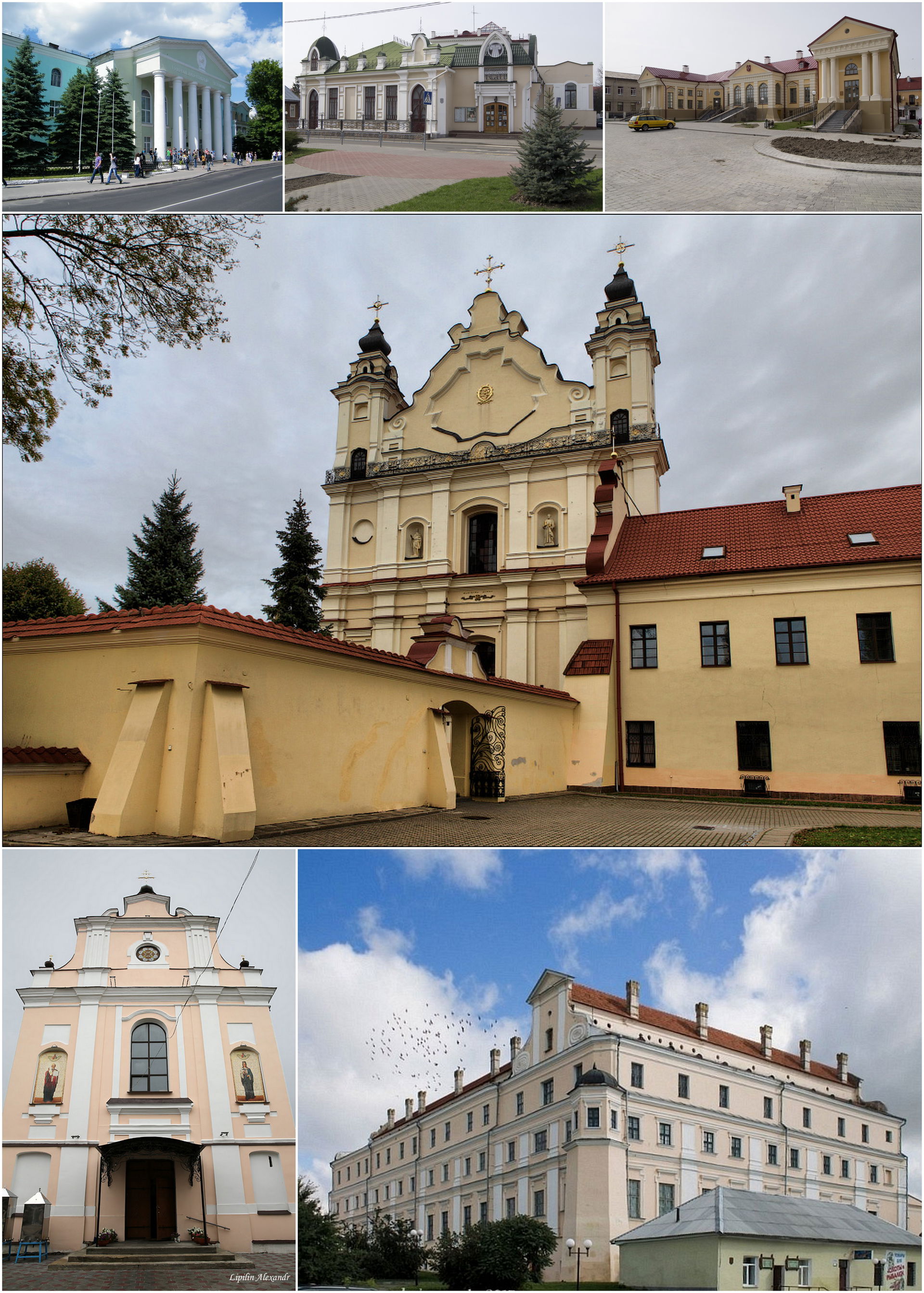 Калаж для артыкулаў пра Пінск з фотаздымкаў: