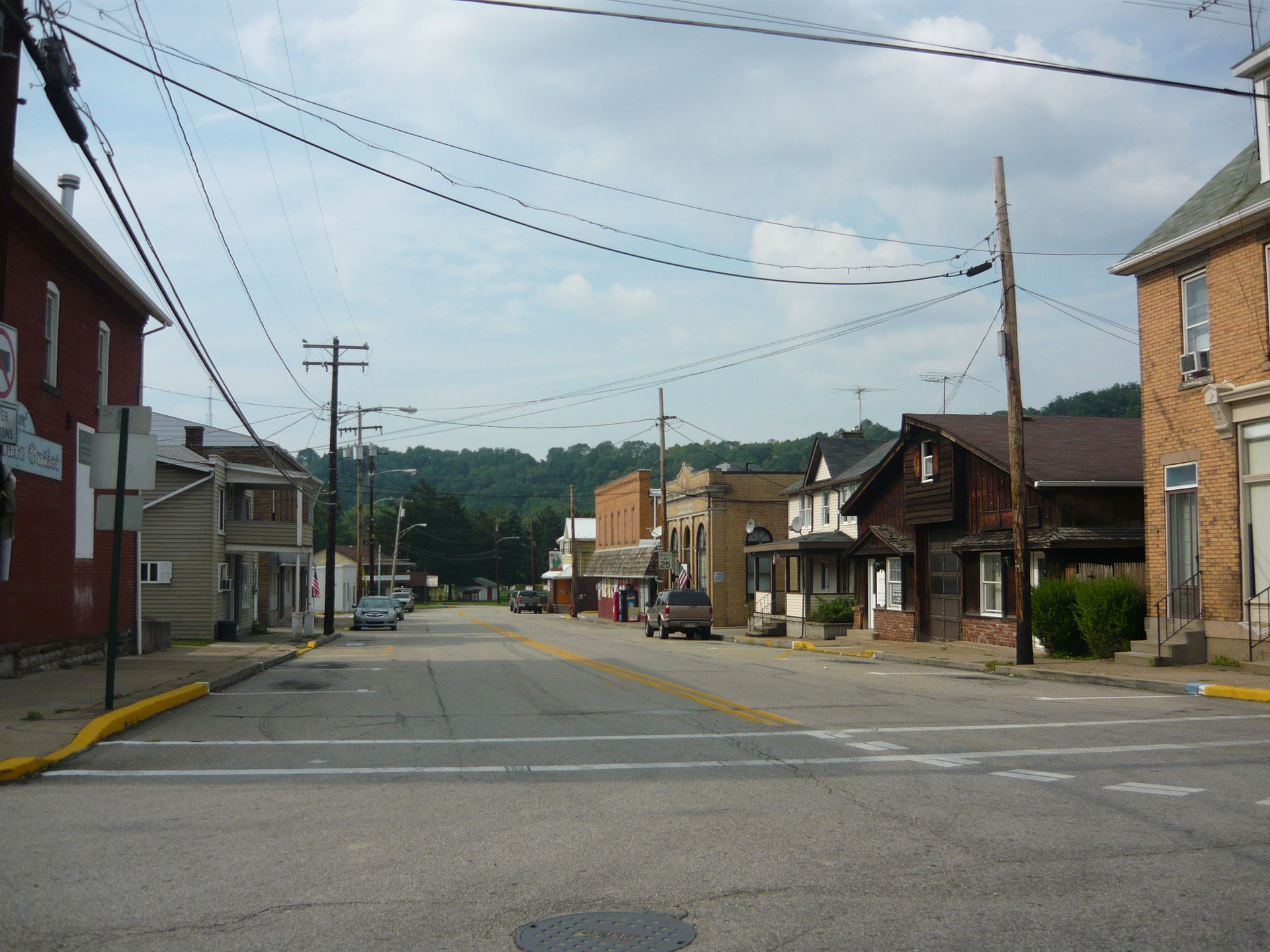Looking north on Peer Street from Second Street, Smithton, West…