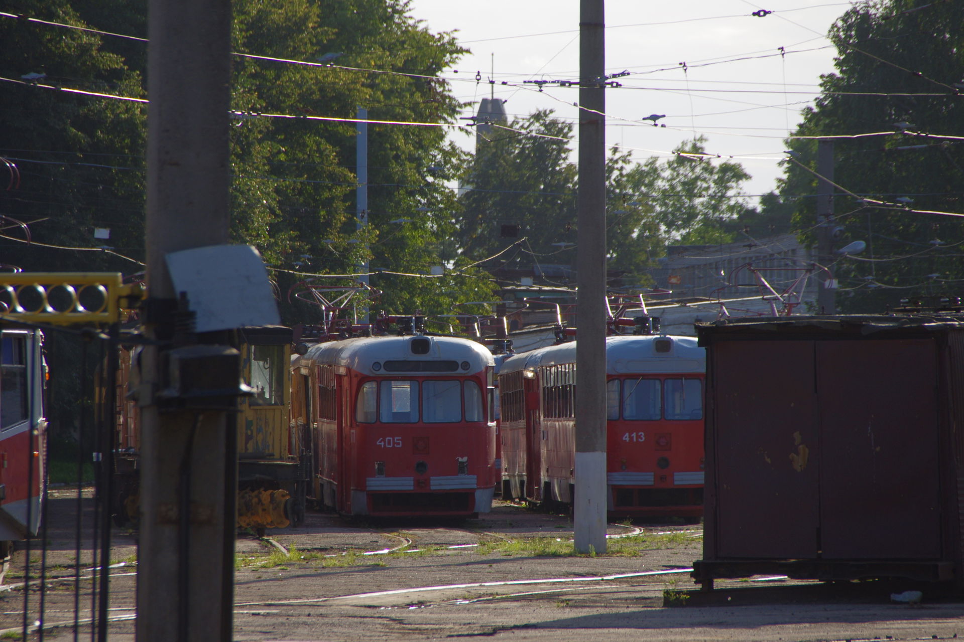 Vitebsk tram 405 at Vicebsk tram depot