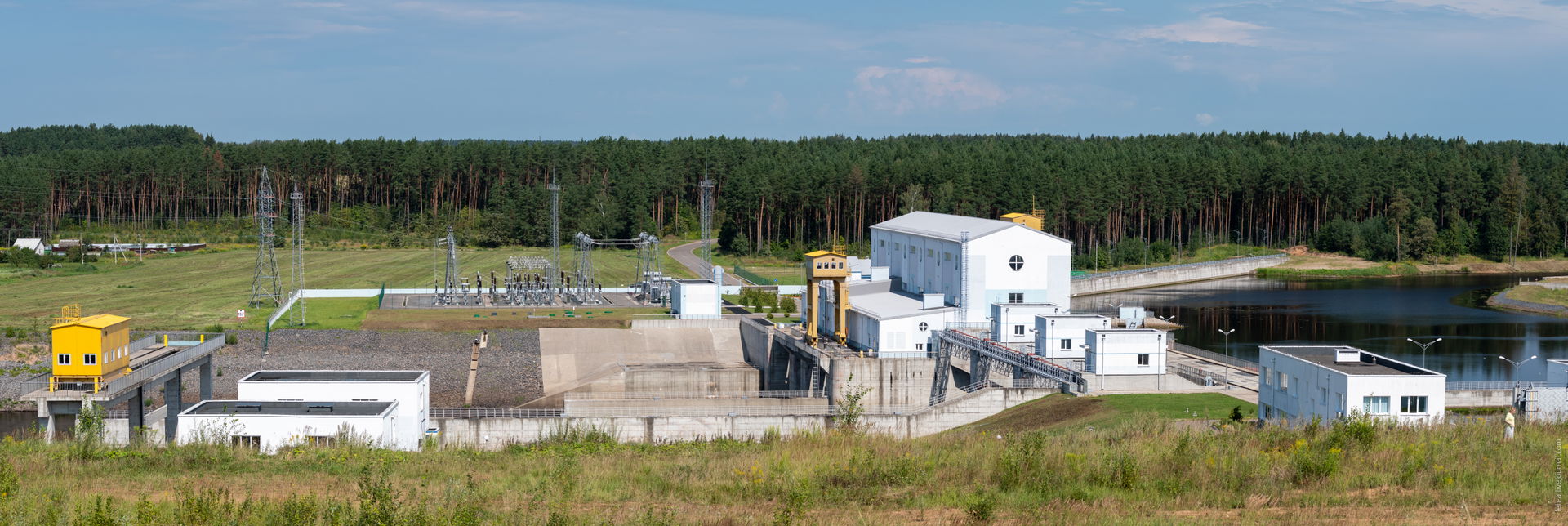 Вид с южного берега на Витебскую ГЭС. июль 2024