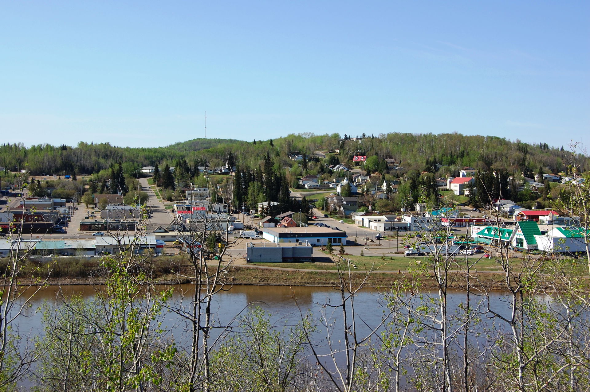 Photograph of Athabasca, Alberta from north side of Athabasca R…