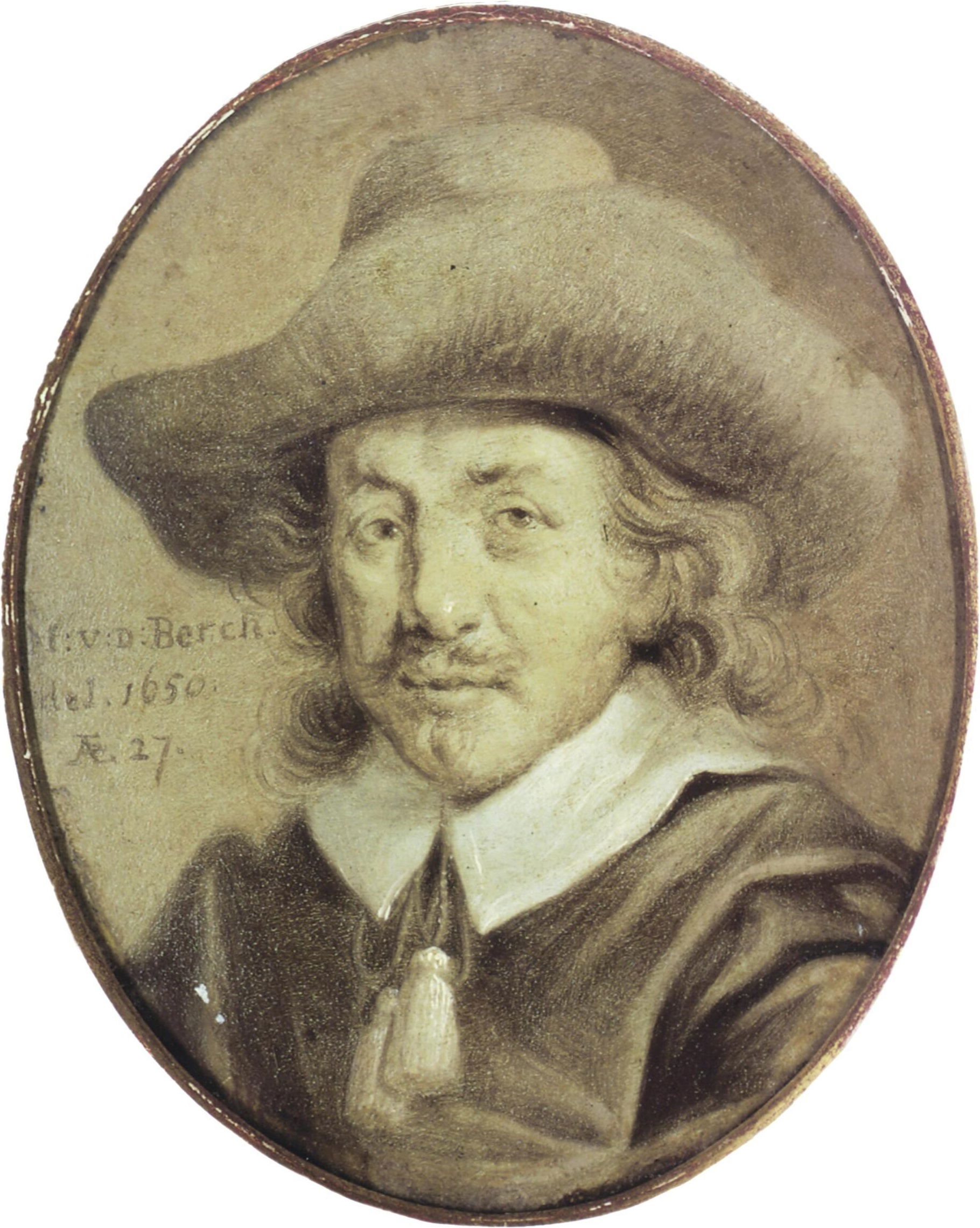 Portret van Nicolaes Berchem. oil on coppermedium QS:P186,Q29…