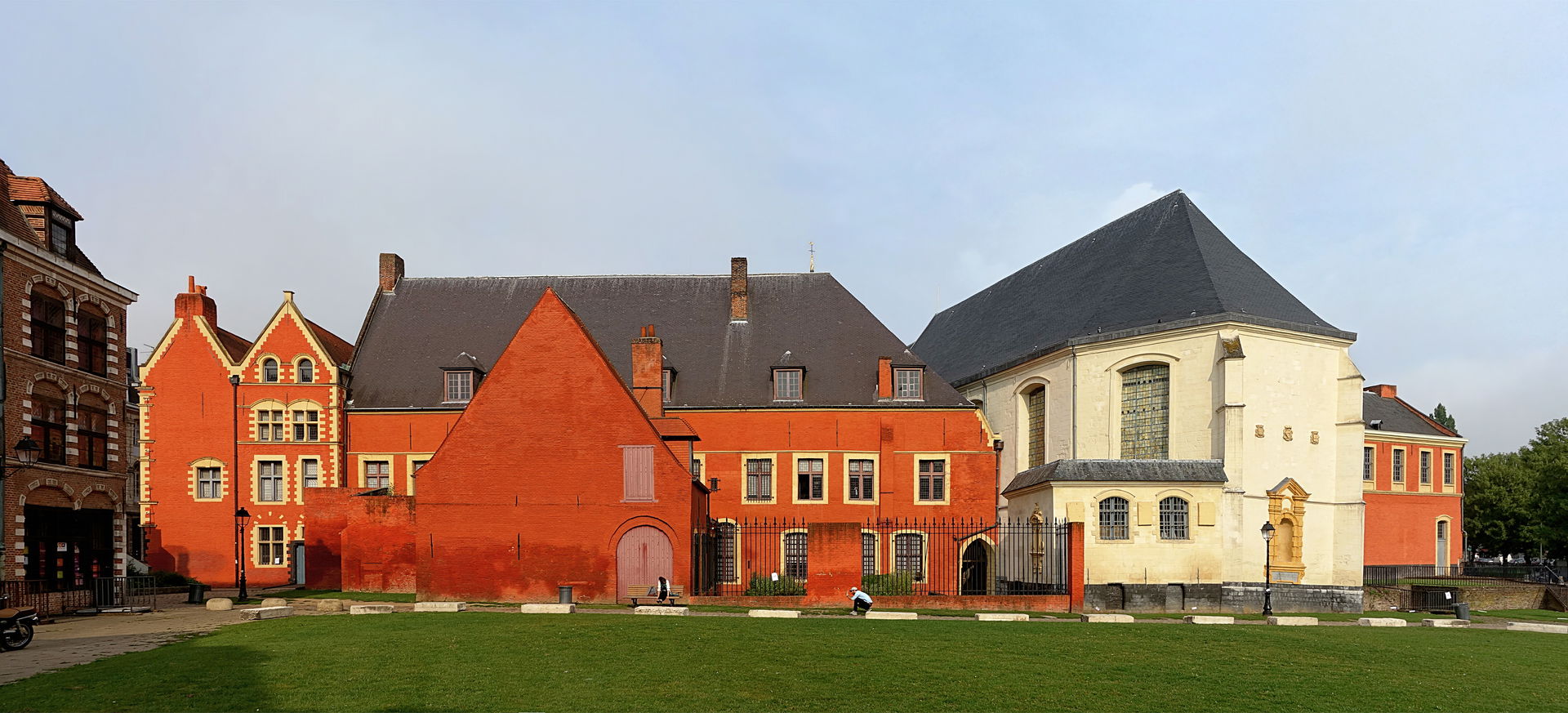 Back view of Hospice Comtesse in Lille, France.