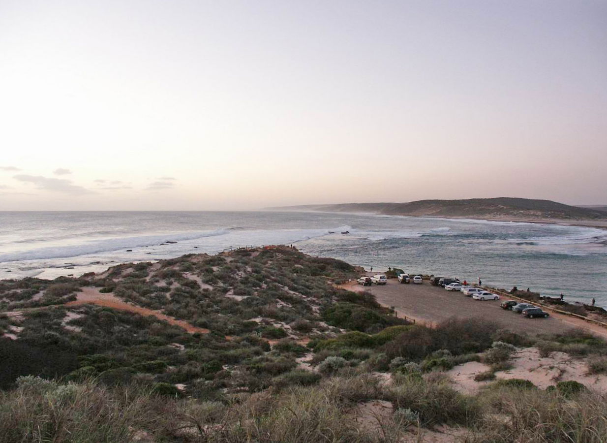 Kalbarri, Western Australia river mouth at sunset.