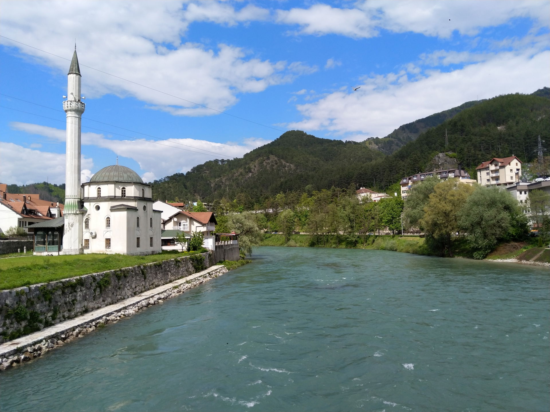 Konjic mosque and Neretva
