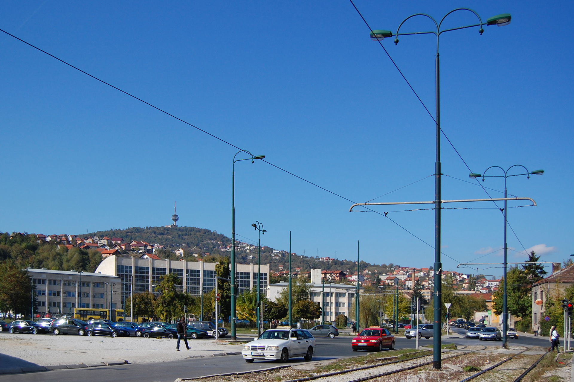 Tram line in Halida Kajtaza street