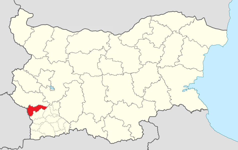 Location map of Blagoevgrad Municipality within Bulgaria and Bl…