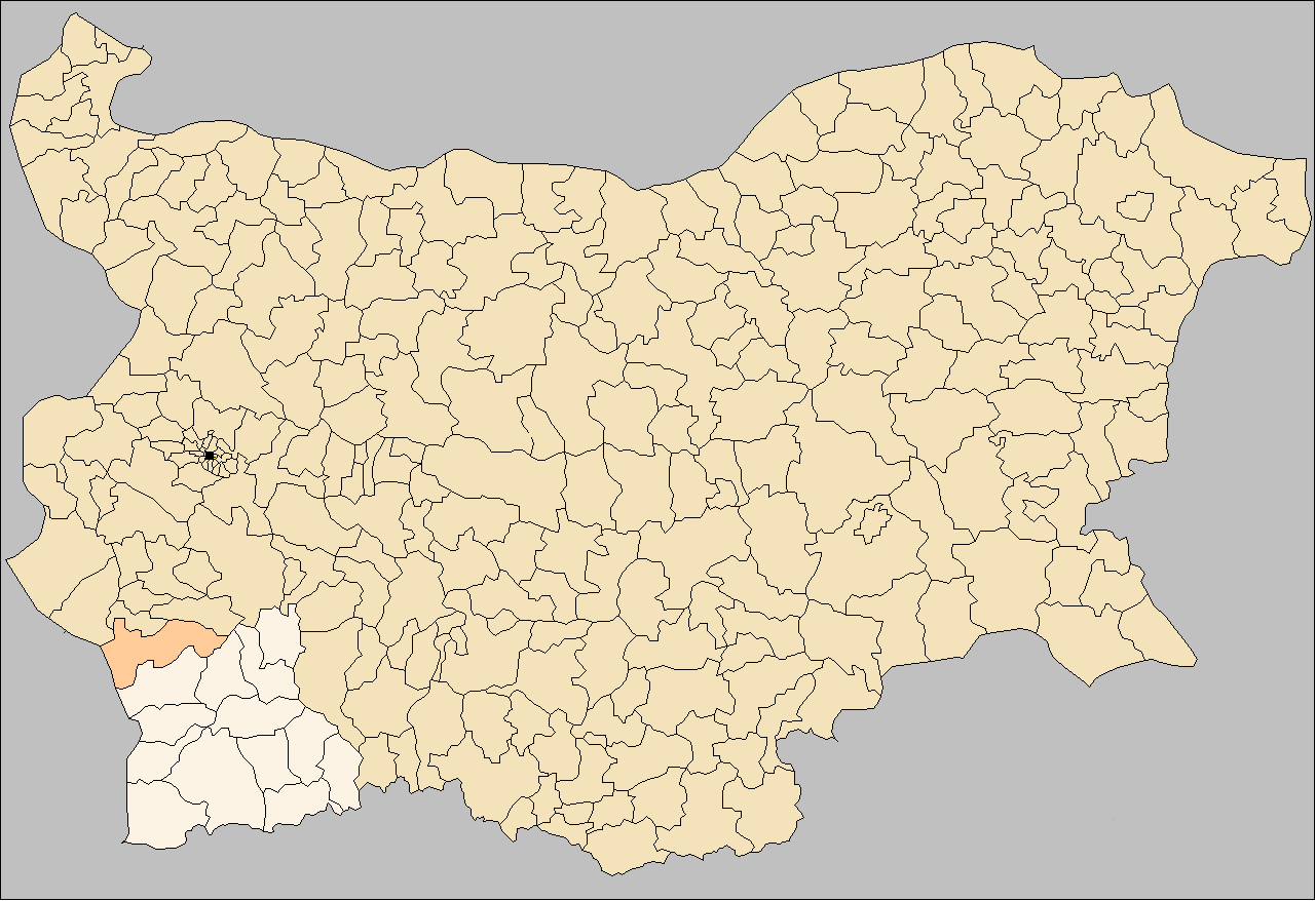 Bulgaria, map, Blagoevgrad Municipality Blagoevgrad Oblast