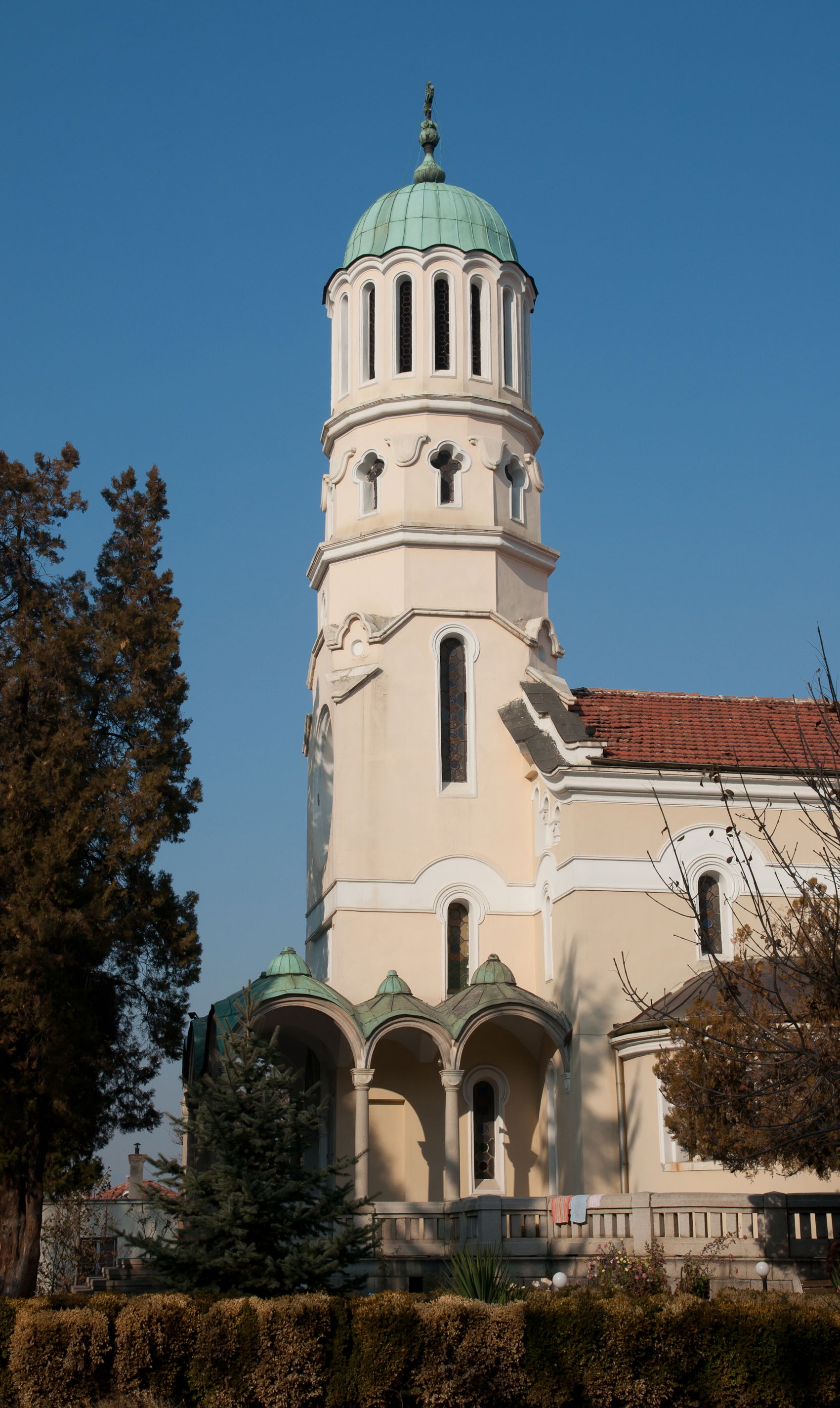 The belfry of St Menas Church in the city of Kyustendil, Bulgar…