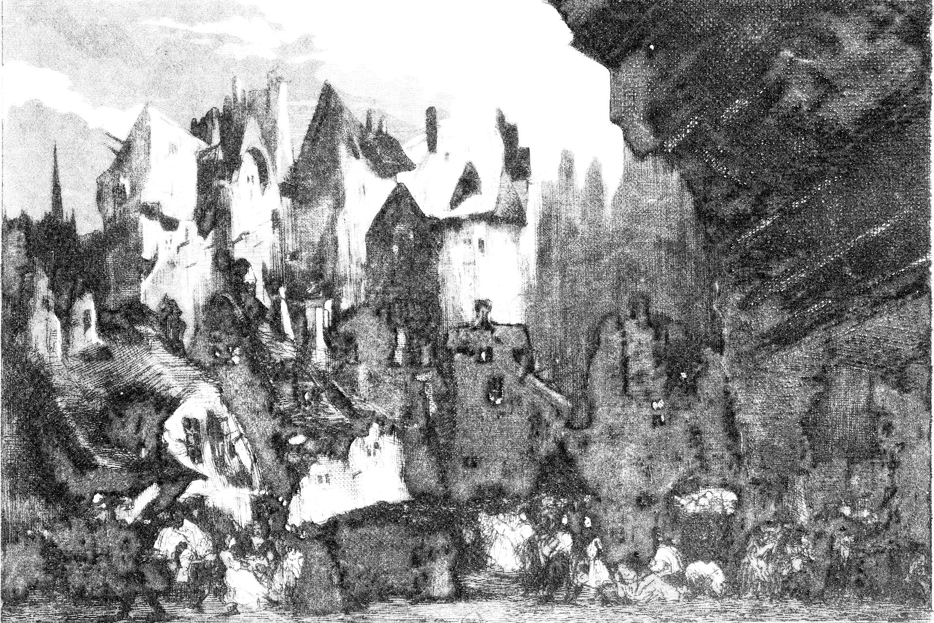 Set design for Louise Bertin's fourth and final opera, La Esmer…