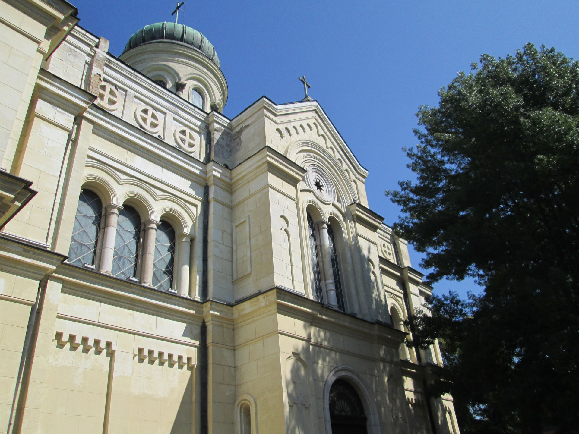 The south facade of Vidin Cathedral includes the south side of …