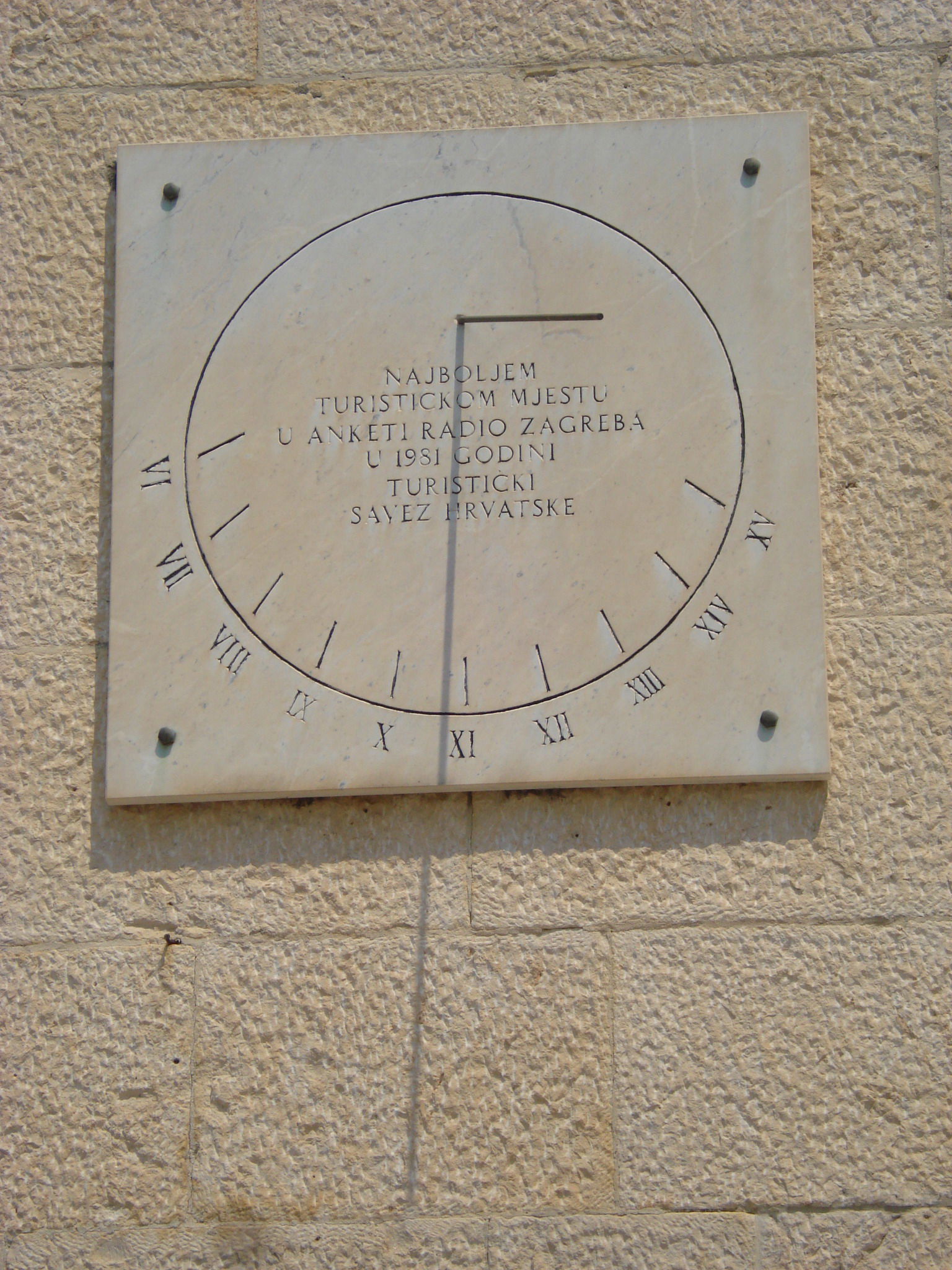 Sundial in Makarska, Croatia