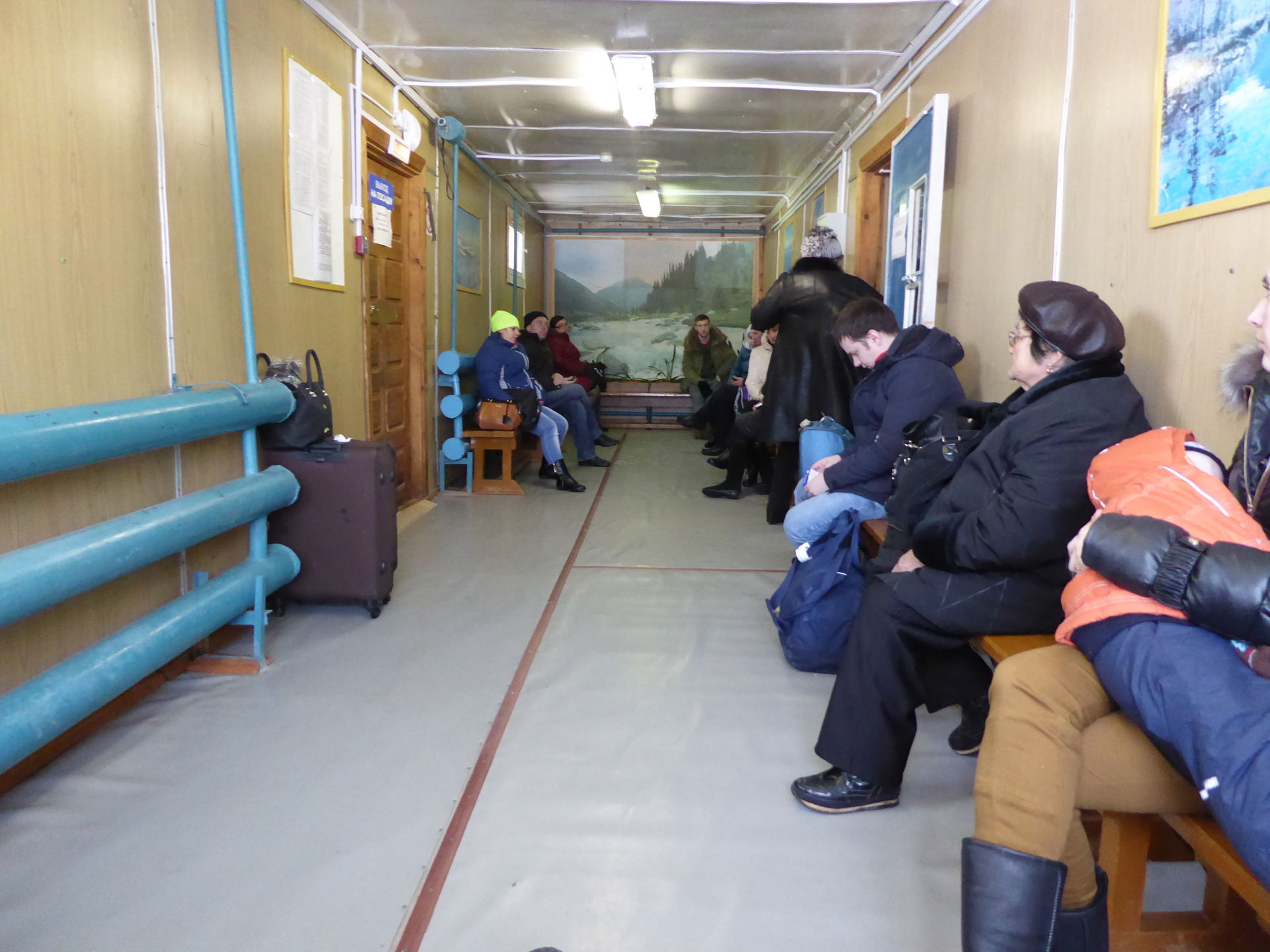 Igrim Airport Terminal, Russia. Awaiting boarding for an UTair …