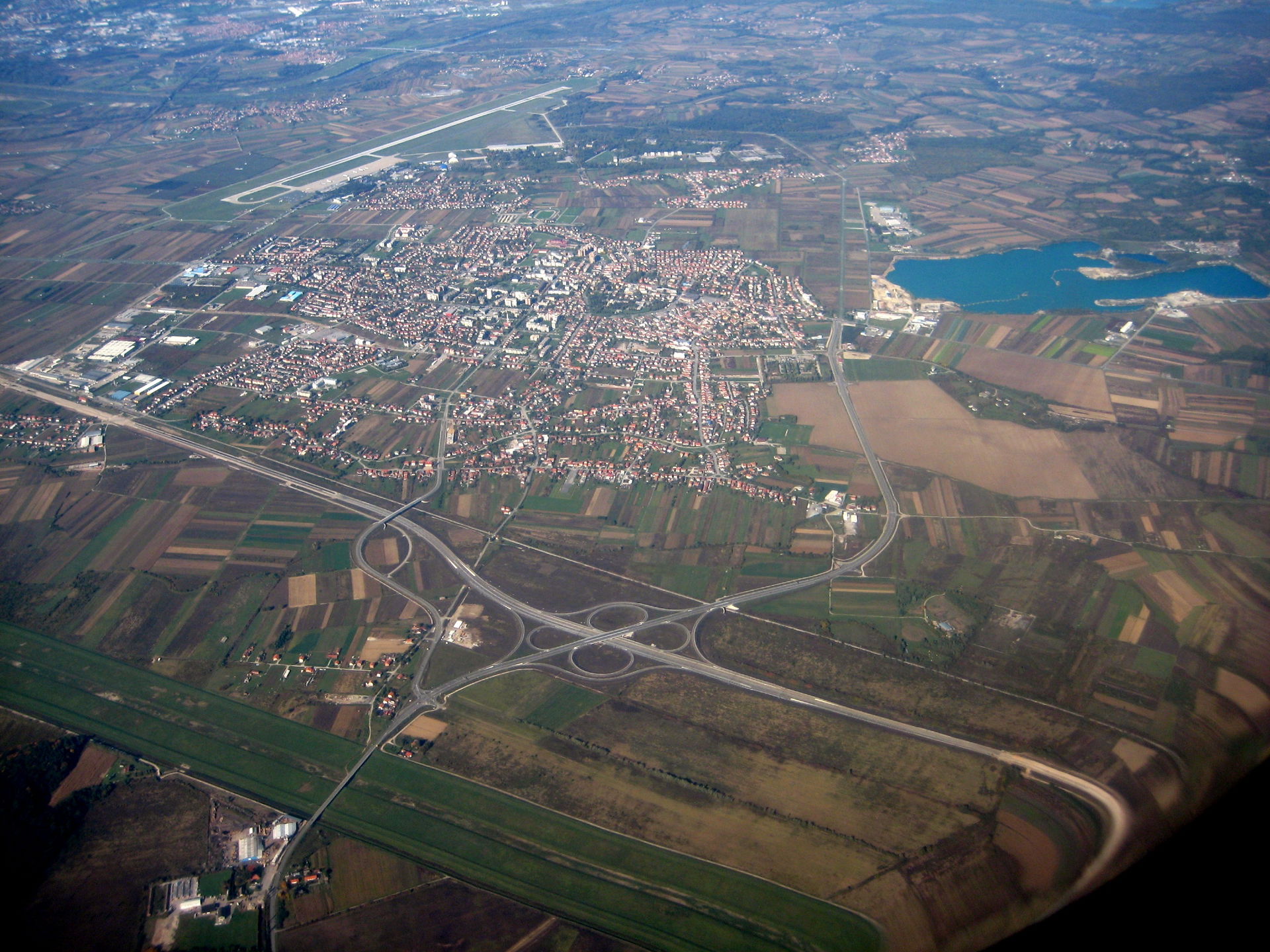 Velika Gorica from the air.