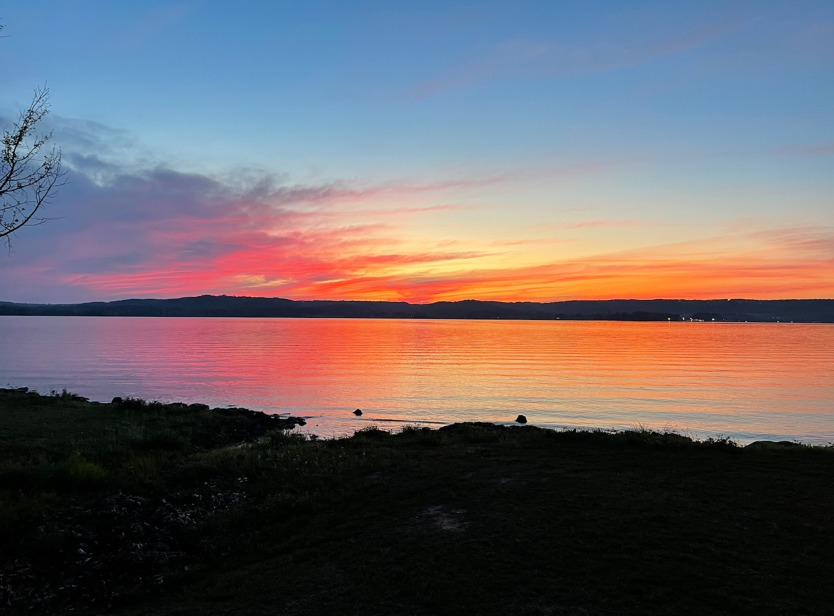 This is an April sunset over Lake Guntersville in Guntersville,…