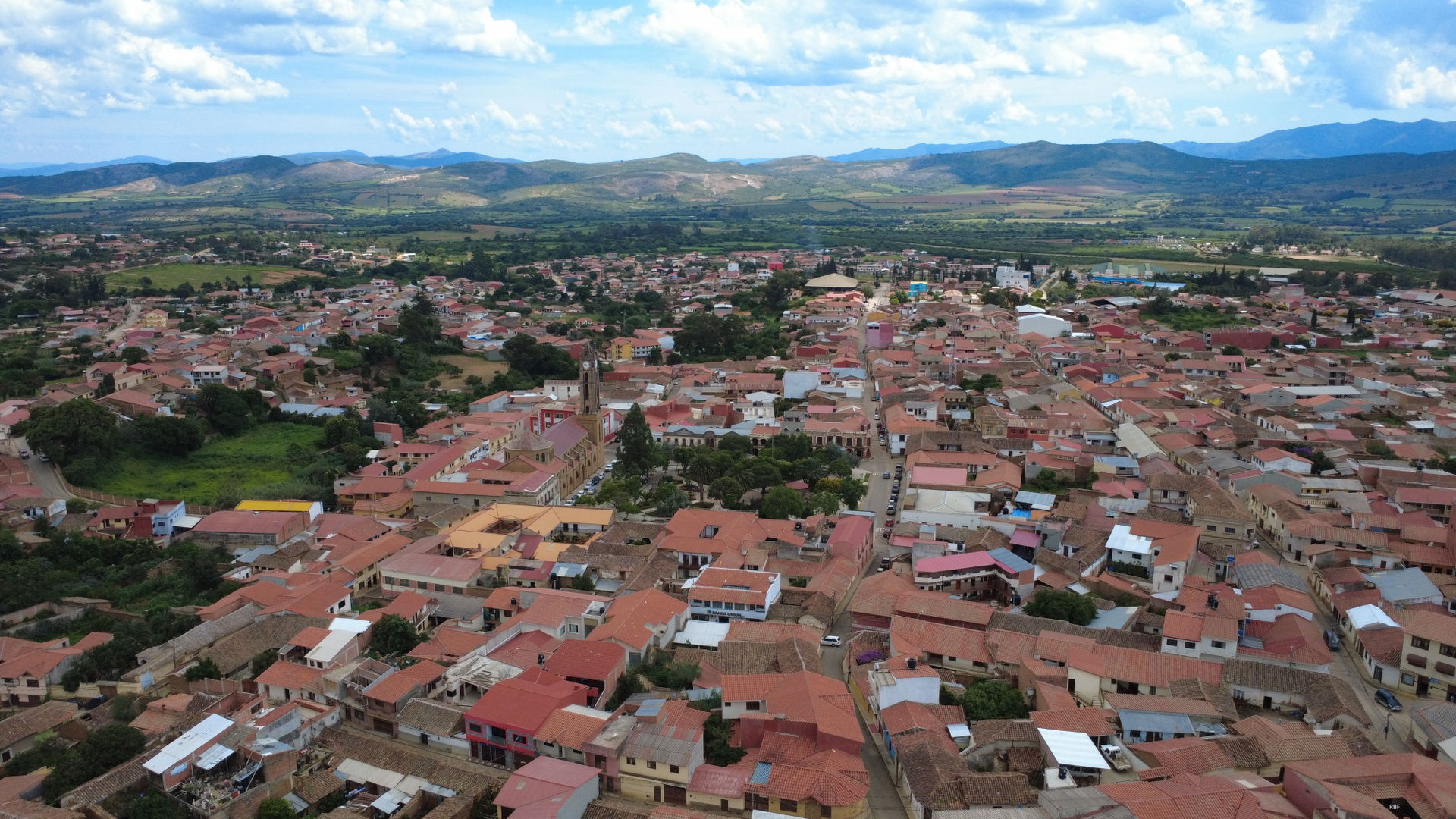 View of Vallegrande, northeast direction, Bolivia.