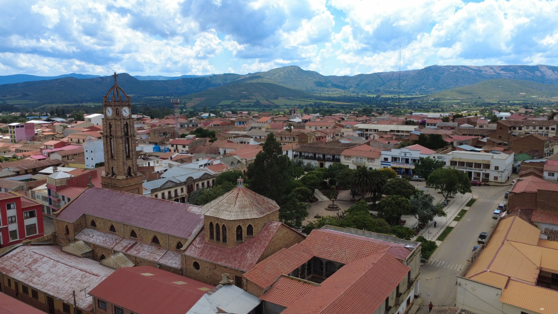 View of Vallegrande, eastwards, Bolivia.