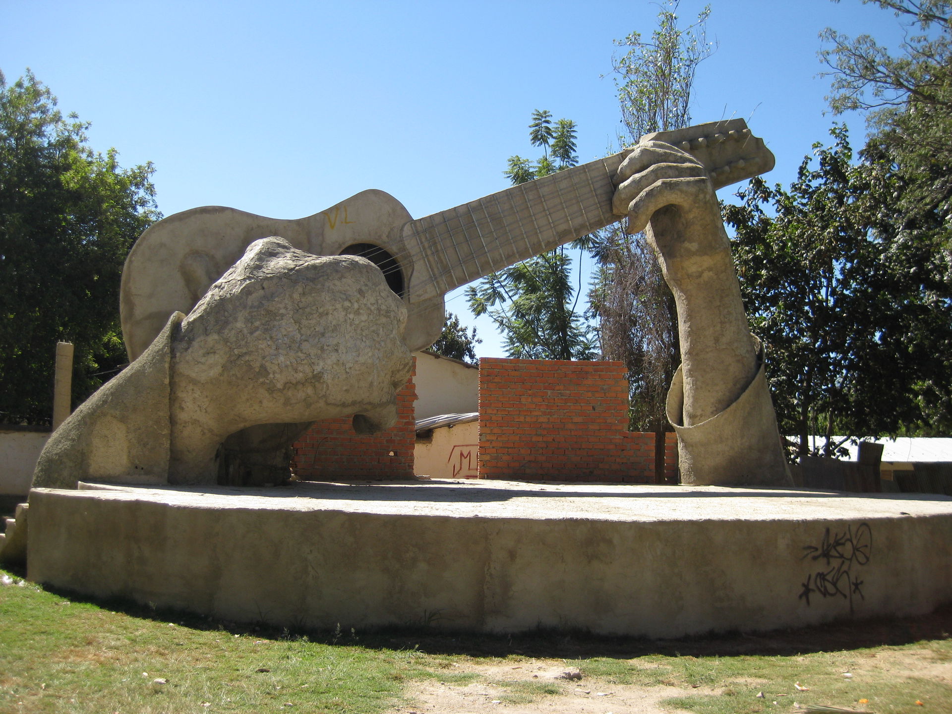 Charango monument in Aiquile, Bolivia.