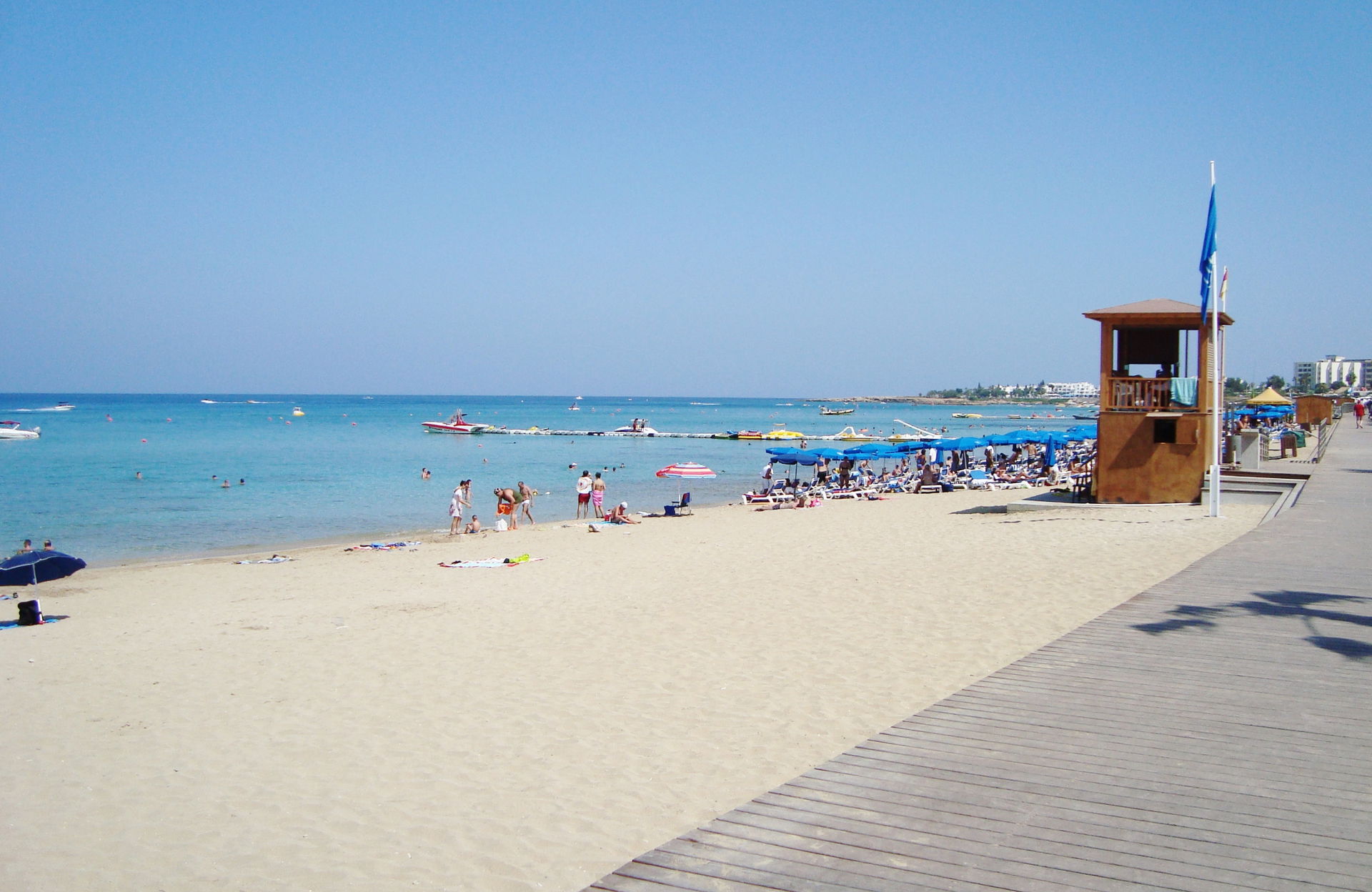 Lifeguard house in Protaras beach in Paralimni Republic of Cypr…